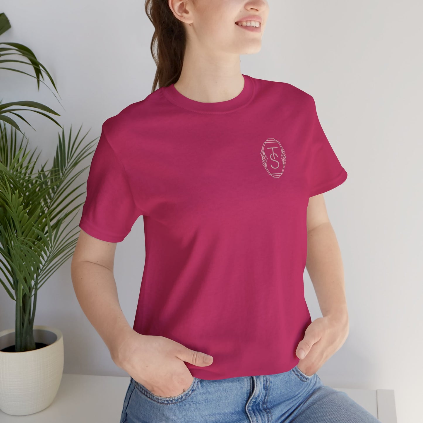 Minimalist Chest Initials Crest Tee