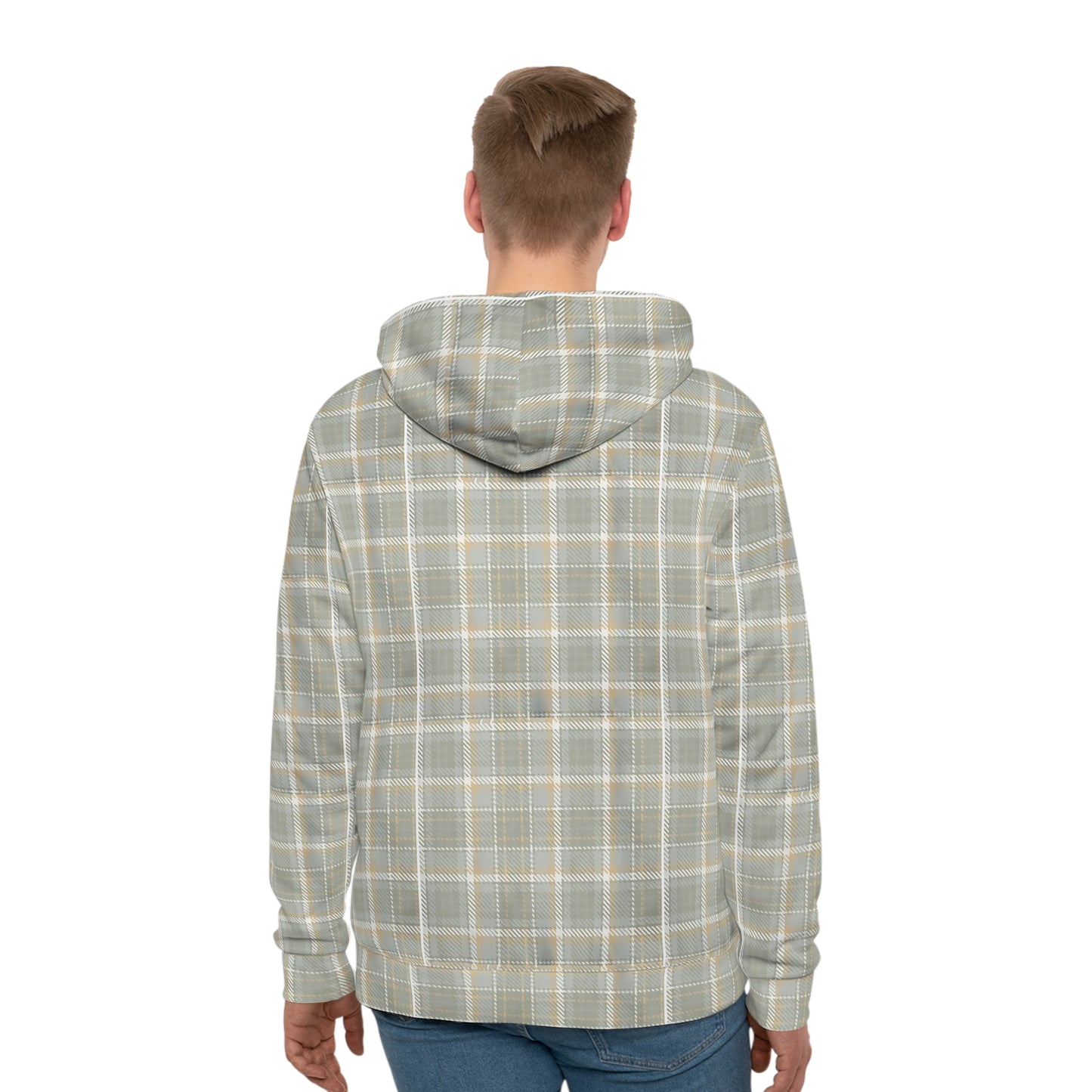 Plaid Happier - Men's Hoodie (AOP)