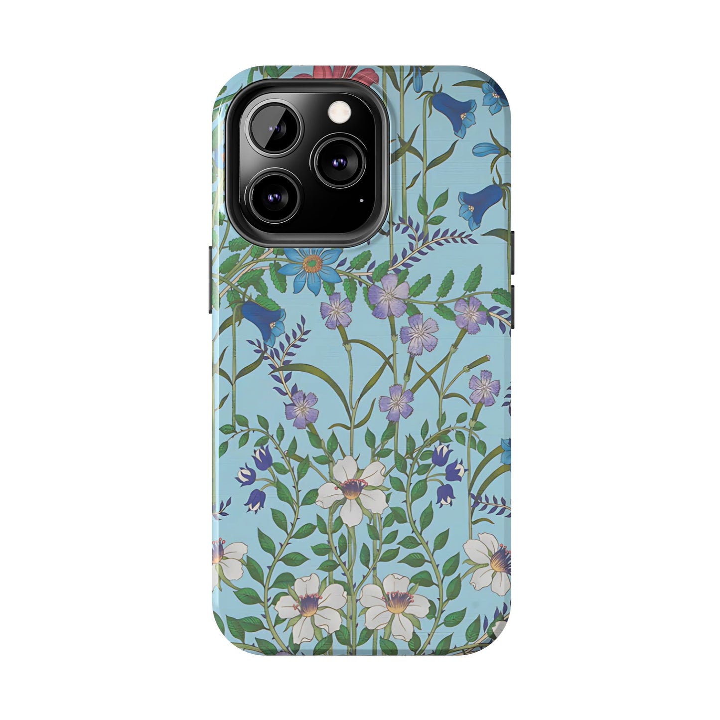 Vibrant Floral Tough Phone Case "Flora Blue"- Durable Protection for Your Device