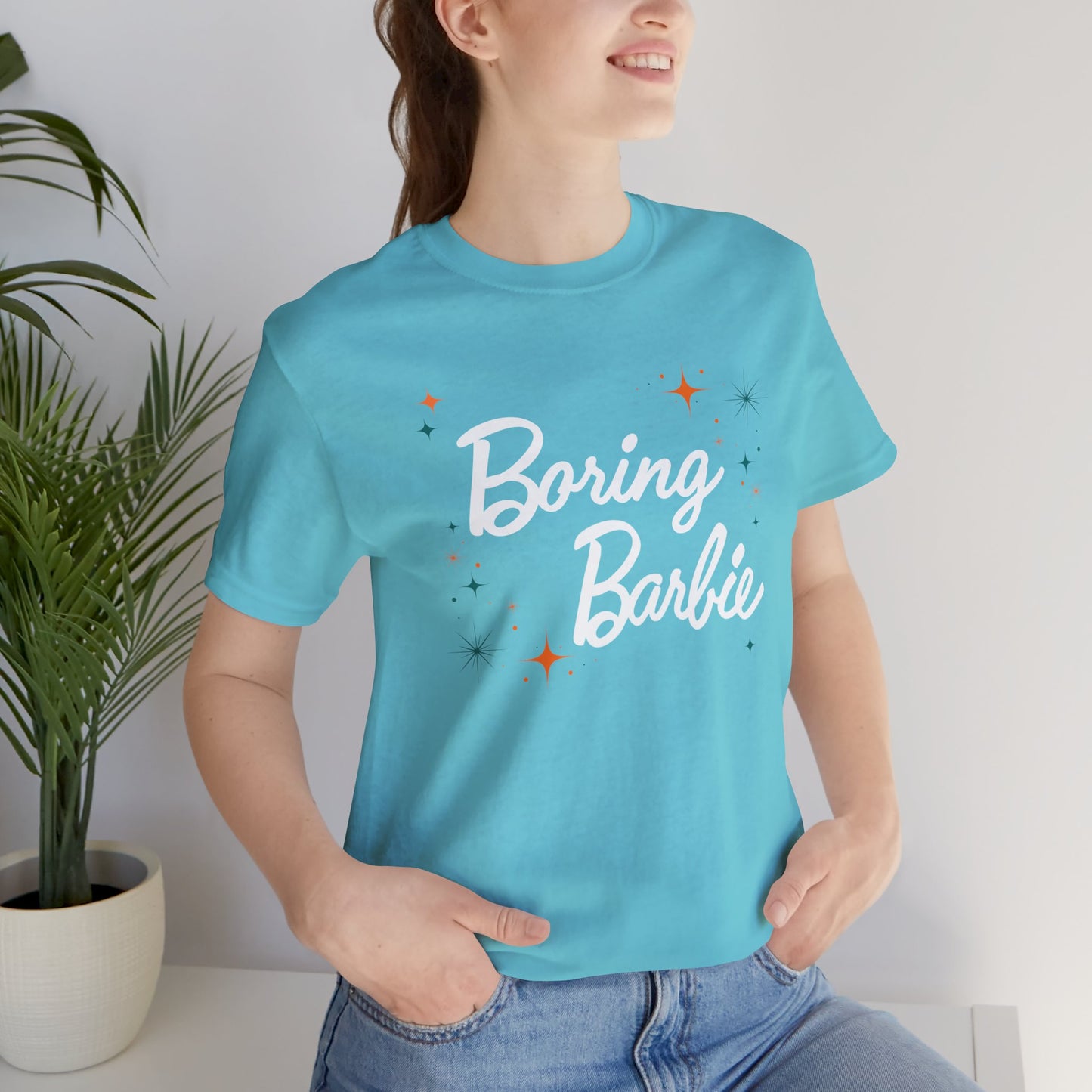 Boring B Orange and Teals Unisex Tee, Fun Casual Shirt, Gift for Fans, Summer Vibes, Statement Tee for Parties, Unique Fashion