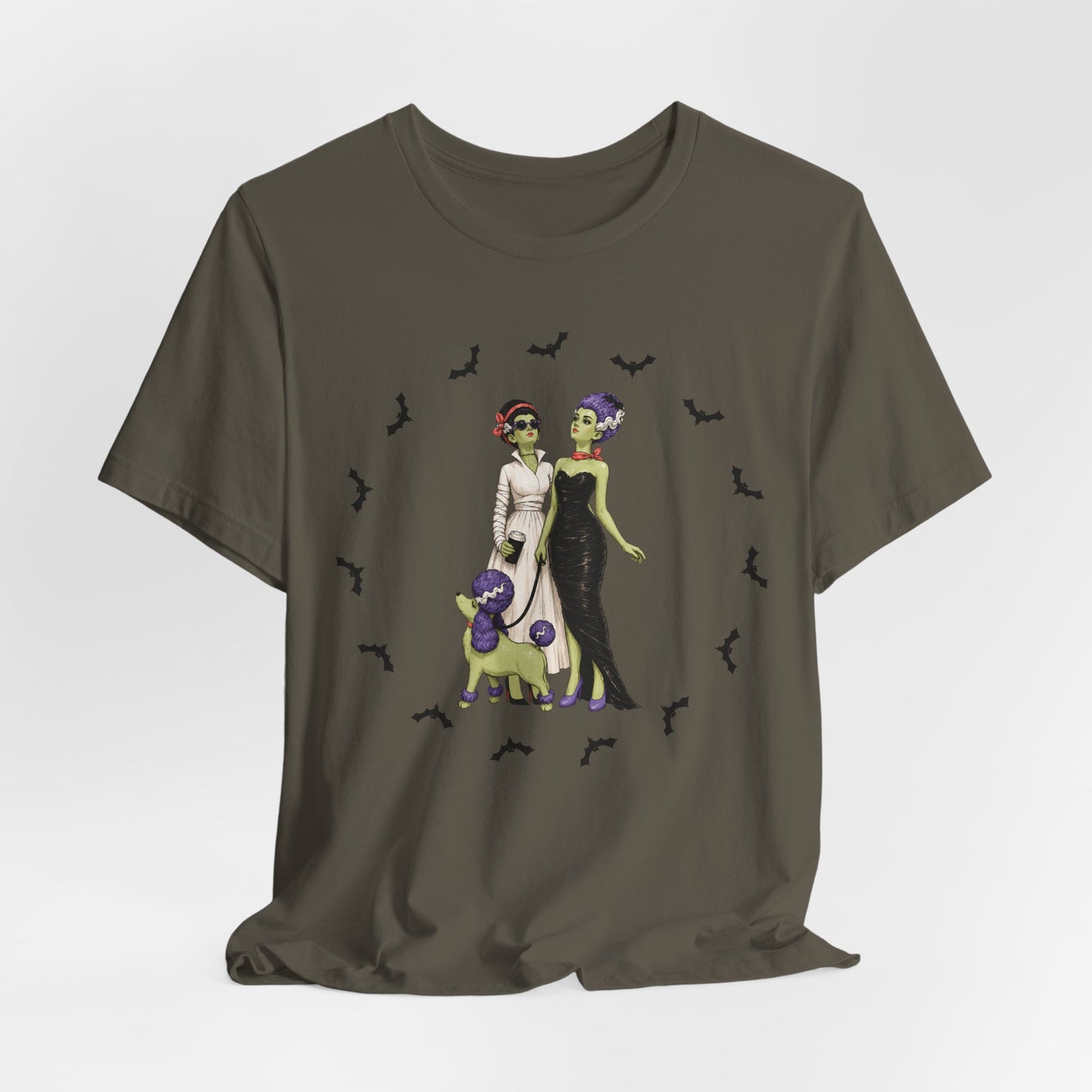 Monster Brides - Gothic Dog Walk Tee — Lesbian Couple Shirt