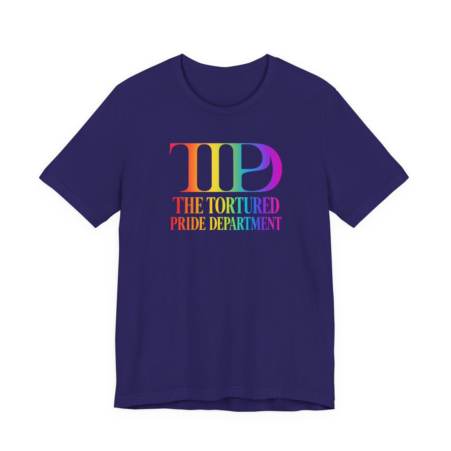 Pride Tee — "The Tortured Pride Department" Rainbow Logo