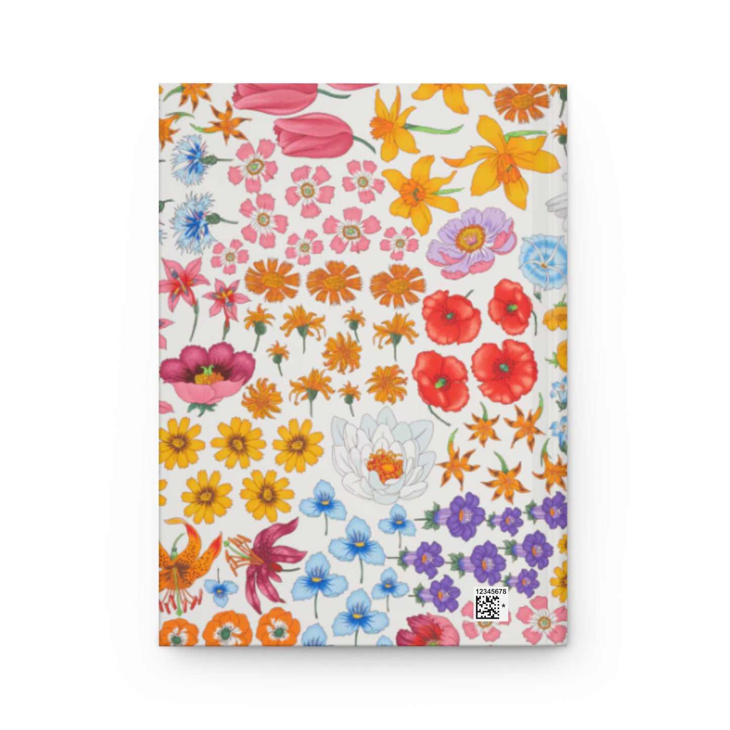 Vibrant Floral Hardcover Journal "Flora White" - Perfect for Journaling and Note-Taking
