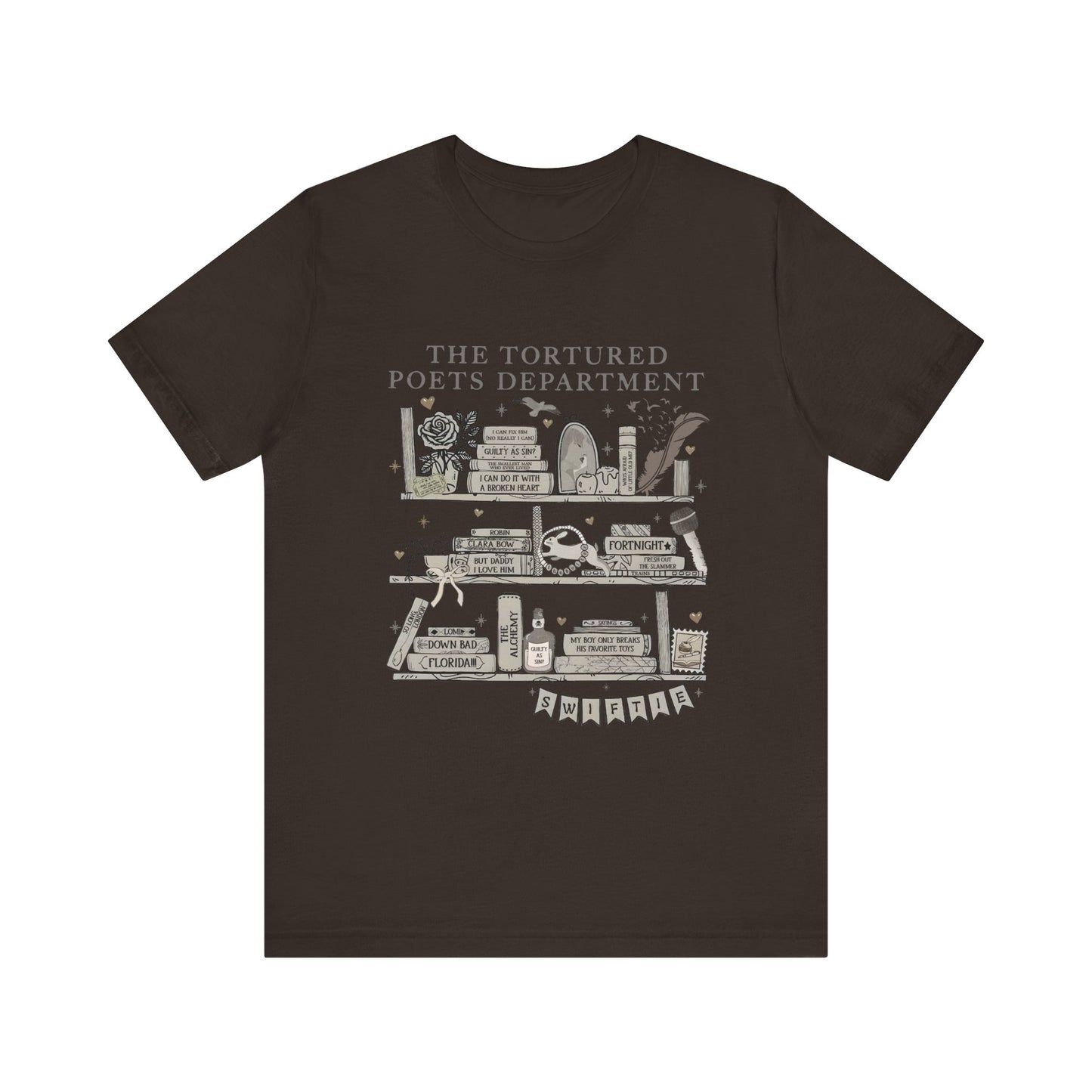 Poet's Bookshelf - Unisex Bella Canvas Jersey Short Sleeve Tee