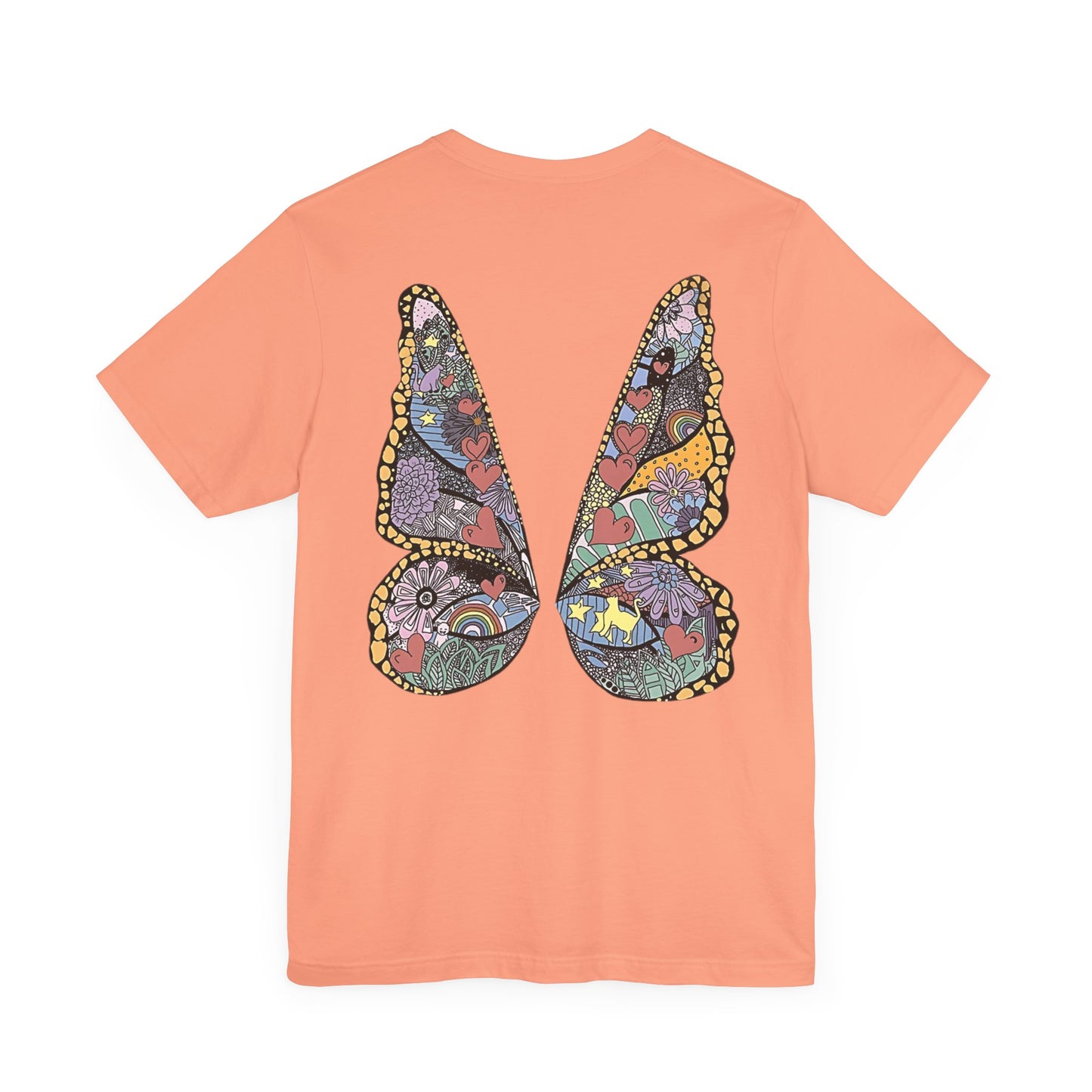 ME! butterfly wings front and back - Unisex Jersey Short Sleeve Tee