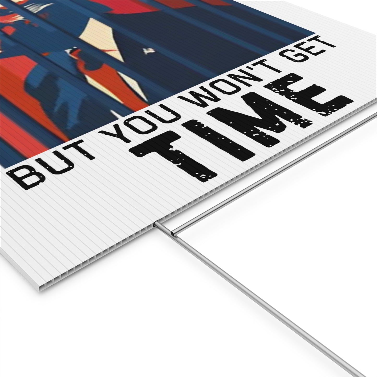 Political Yard Sign - "You Deserve Prison But You Won't Get Time", Home Decor, Garden Decor, Protest Sign, Election Campaign