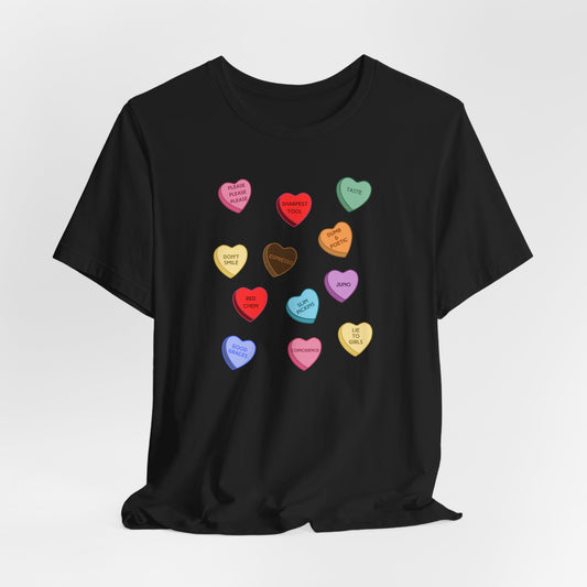 Sabrina SNS Candy Valentine Hearts - Unisex Jersey Short Sleeve Tee