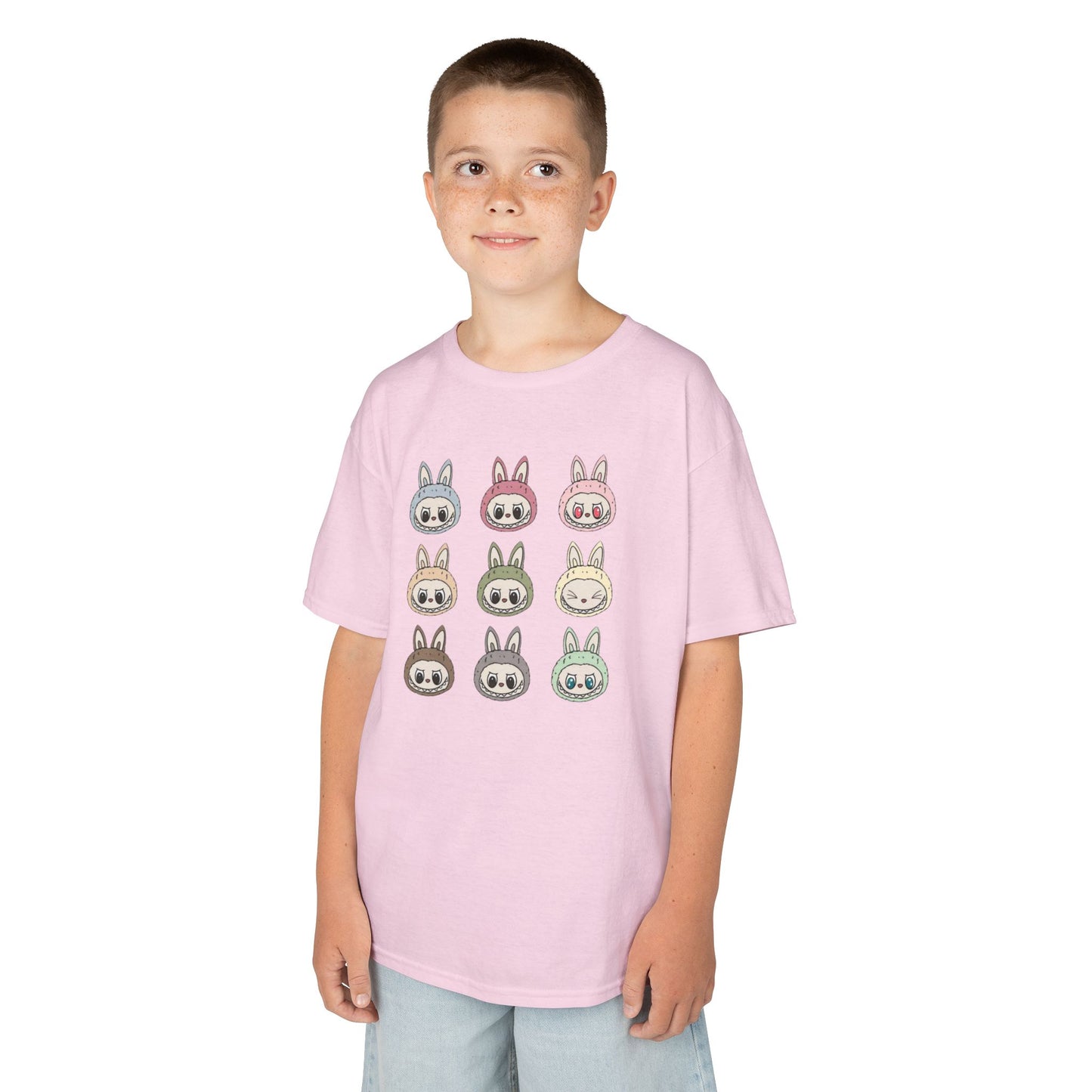 KIDS Cute Character Tee, Kids Cotton T-Shirt, Pastel Animal Shirt for Easter, Spring Fashion, Birthday Gift