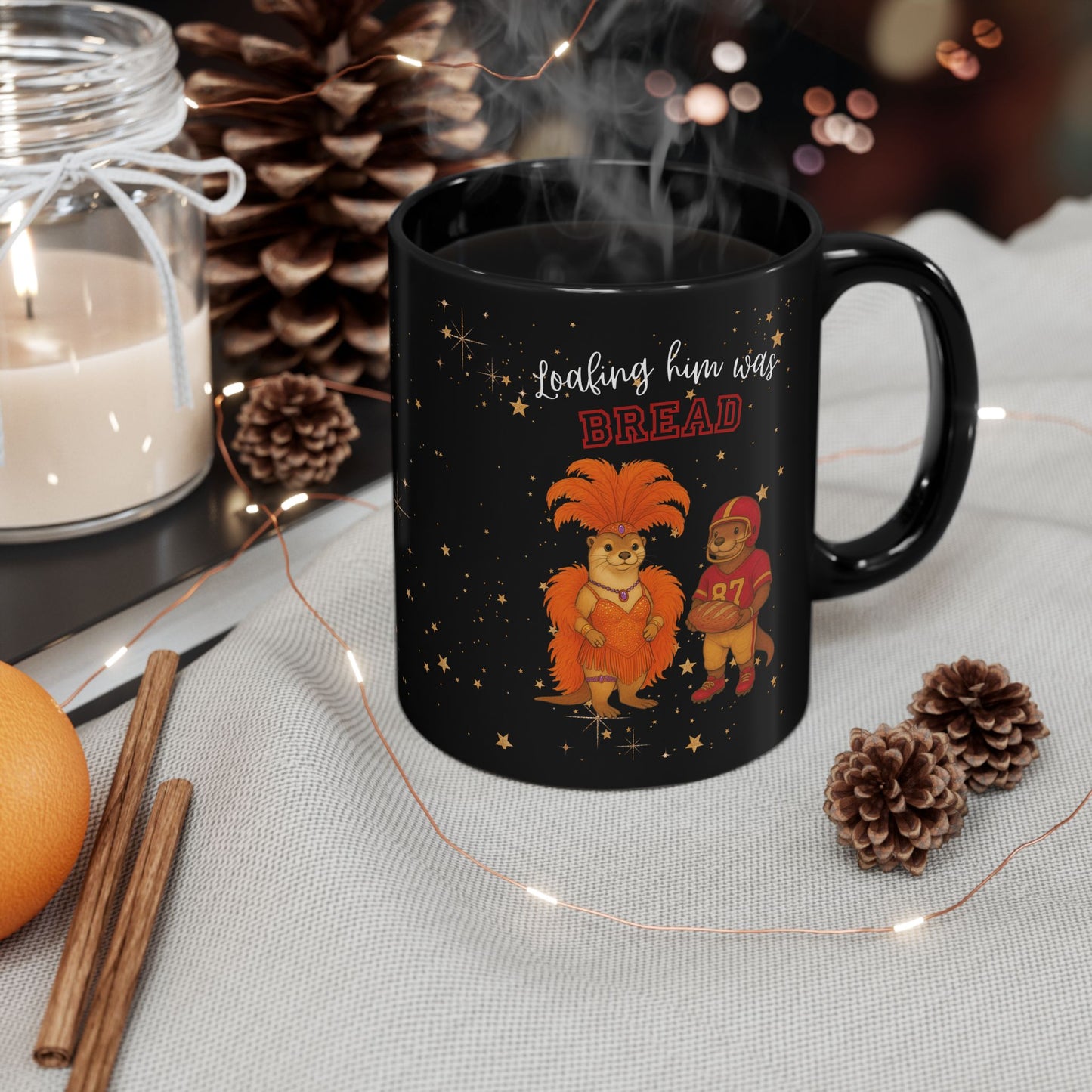 Loafing him was Bread Otters Mug, Perfect for Coffee Lovers, Gift for Friends, Funny Holiday Mug, Unique Kitchen Decor, [...]