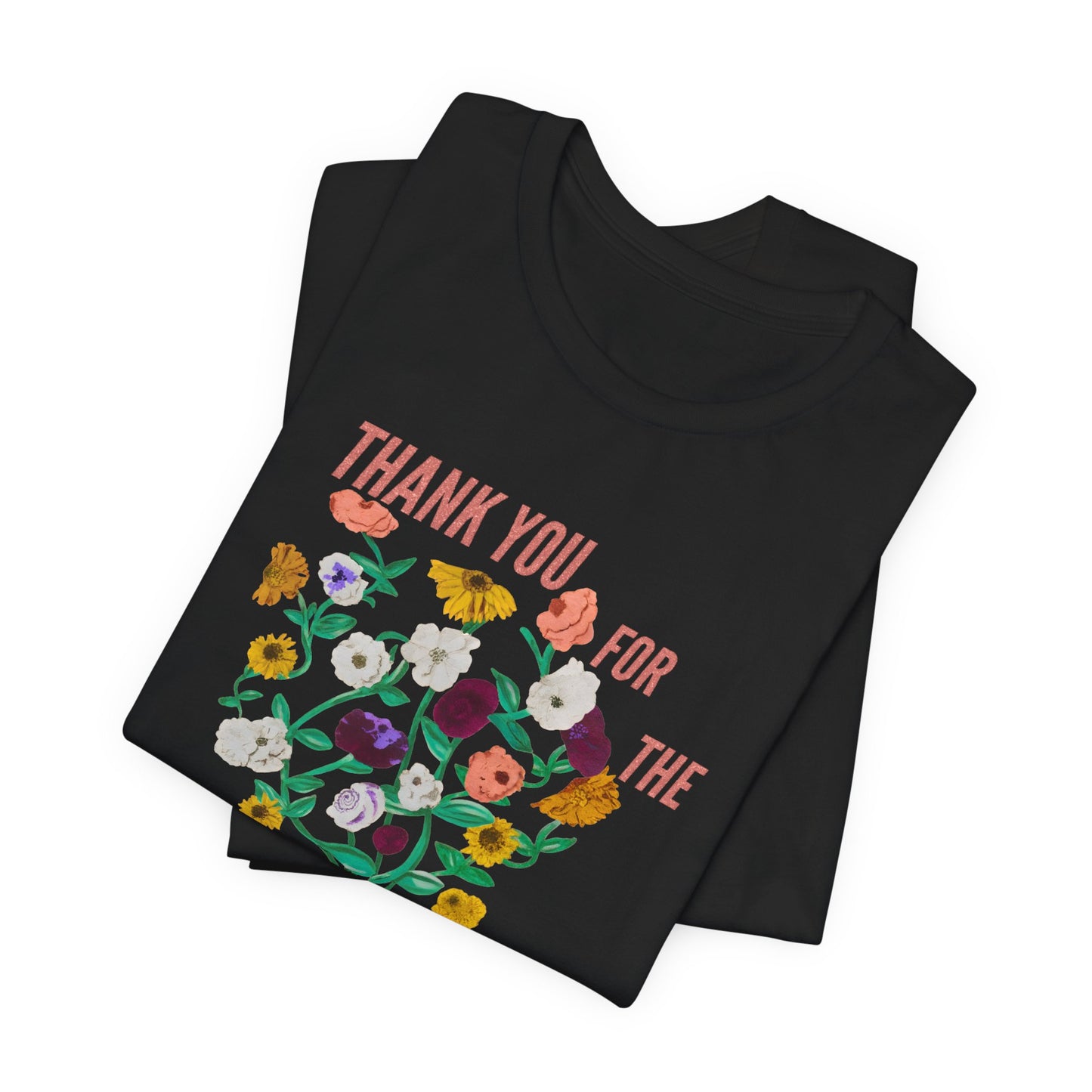 Thank You For The Lovely Bouquet, acoustic piano flowers Tee, Unisex Jersey Short Sleeve T-Shirt, Gift for Friends, Appreciation Shirt, Floral Design, Casual Wear