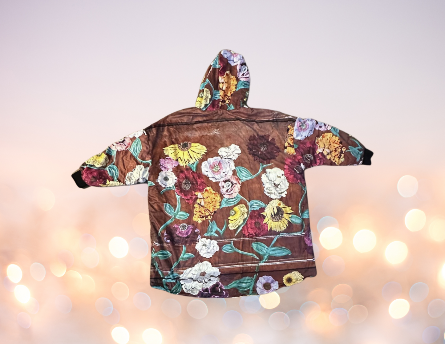 Surprise Song Piano Flowers - Unisex Hooded Wearable Blanket