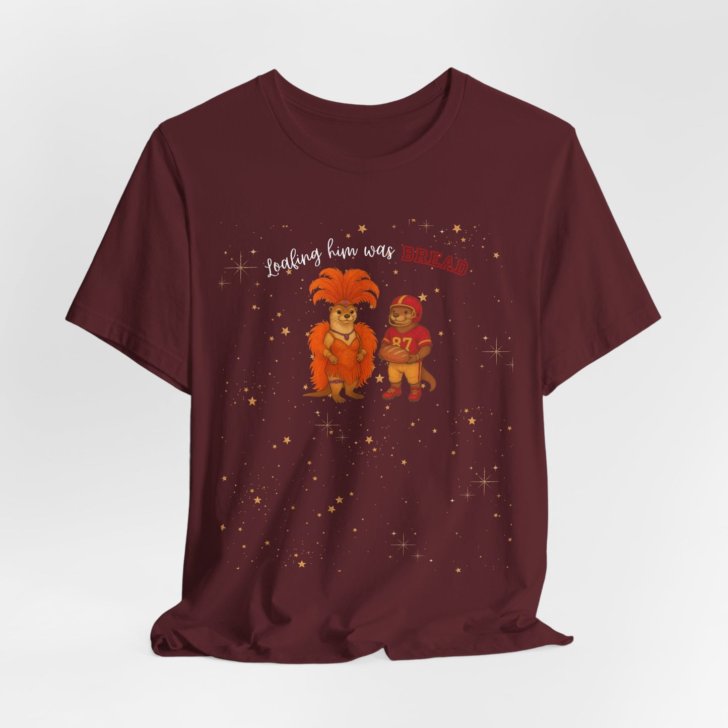 Loafing him was Bread Otters Tee, Quirky T-Shirt, Perfect for Music Lovers, Animal Lovers Gift, Casual Wear, Summer Fun
