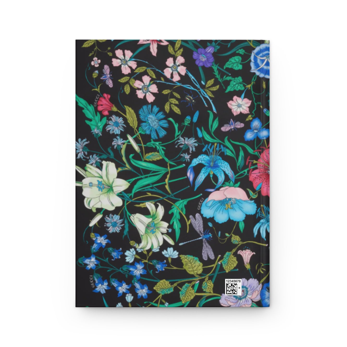 Floral Hardcover Journal "Flora Black"- Elegant Design for Creative Expression