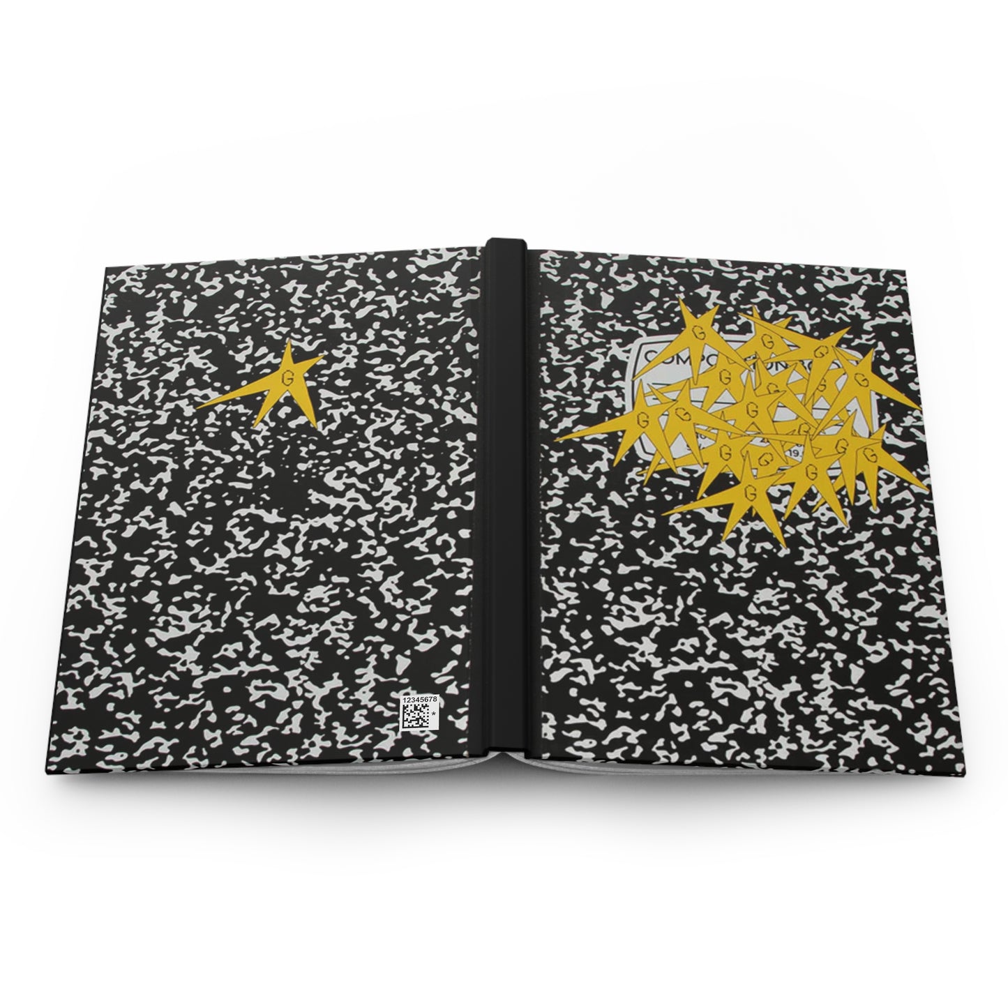 yellow stars - Hardcover Journal Matte