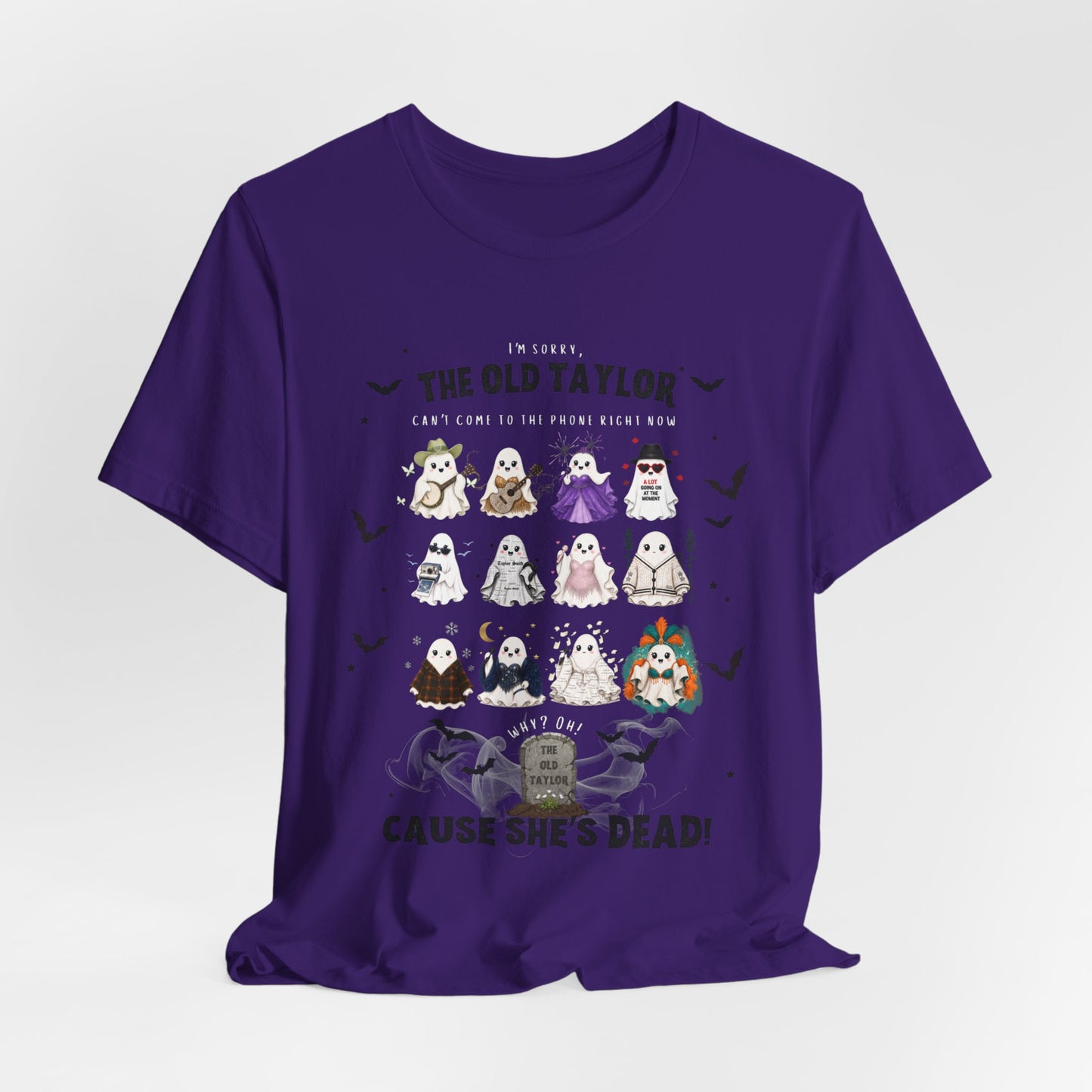 Swiftie Ghosties Halloween Tee — "The Old Taylor...Cause She's Dead!"