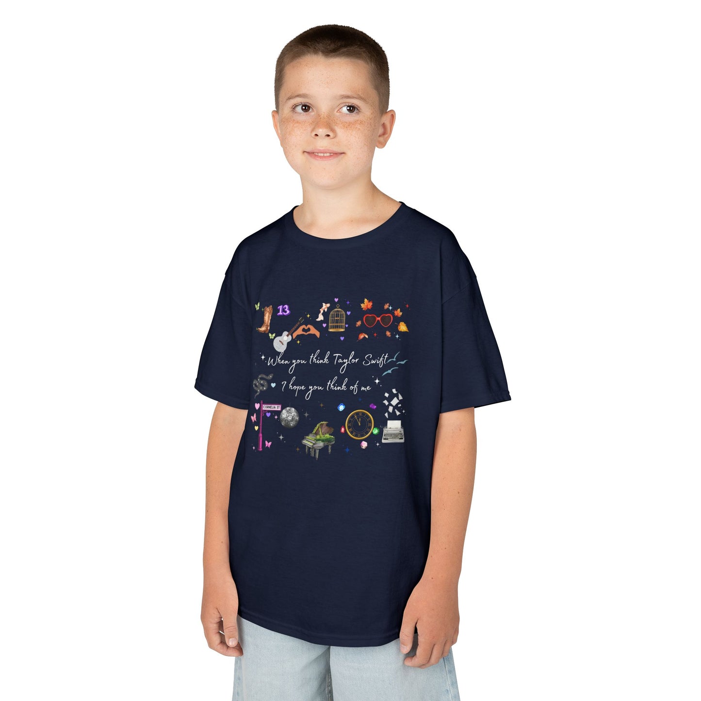 I hope you think of me Kids Tee, Fun Kids Shirt, Birthday Gift, Cute Tee for Girls and Boys, Playful Casual Wear, Family Day Tee