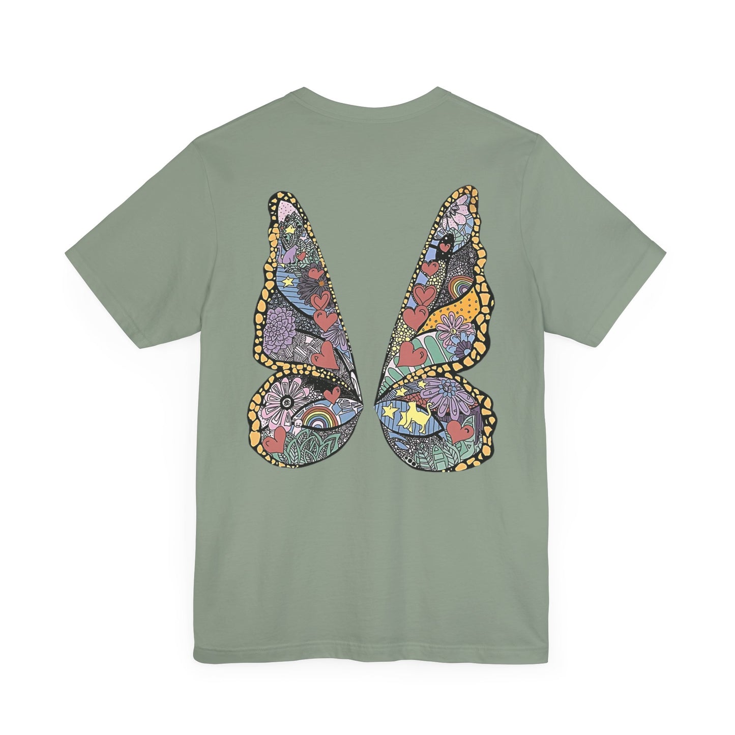 ME! butterfly wings front and back - Unisex Jersey Short Sleeve Tee