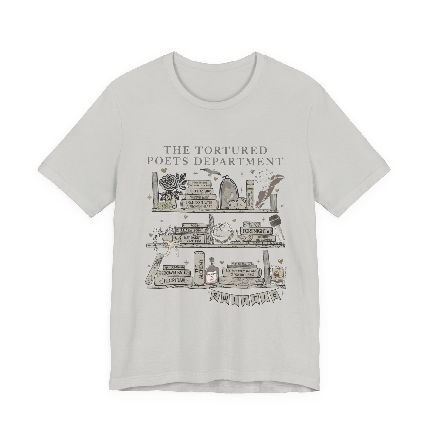 Poet's Bookshelf - Unisex Bella Canvas Jersey Short Sleeve Tee