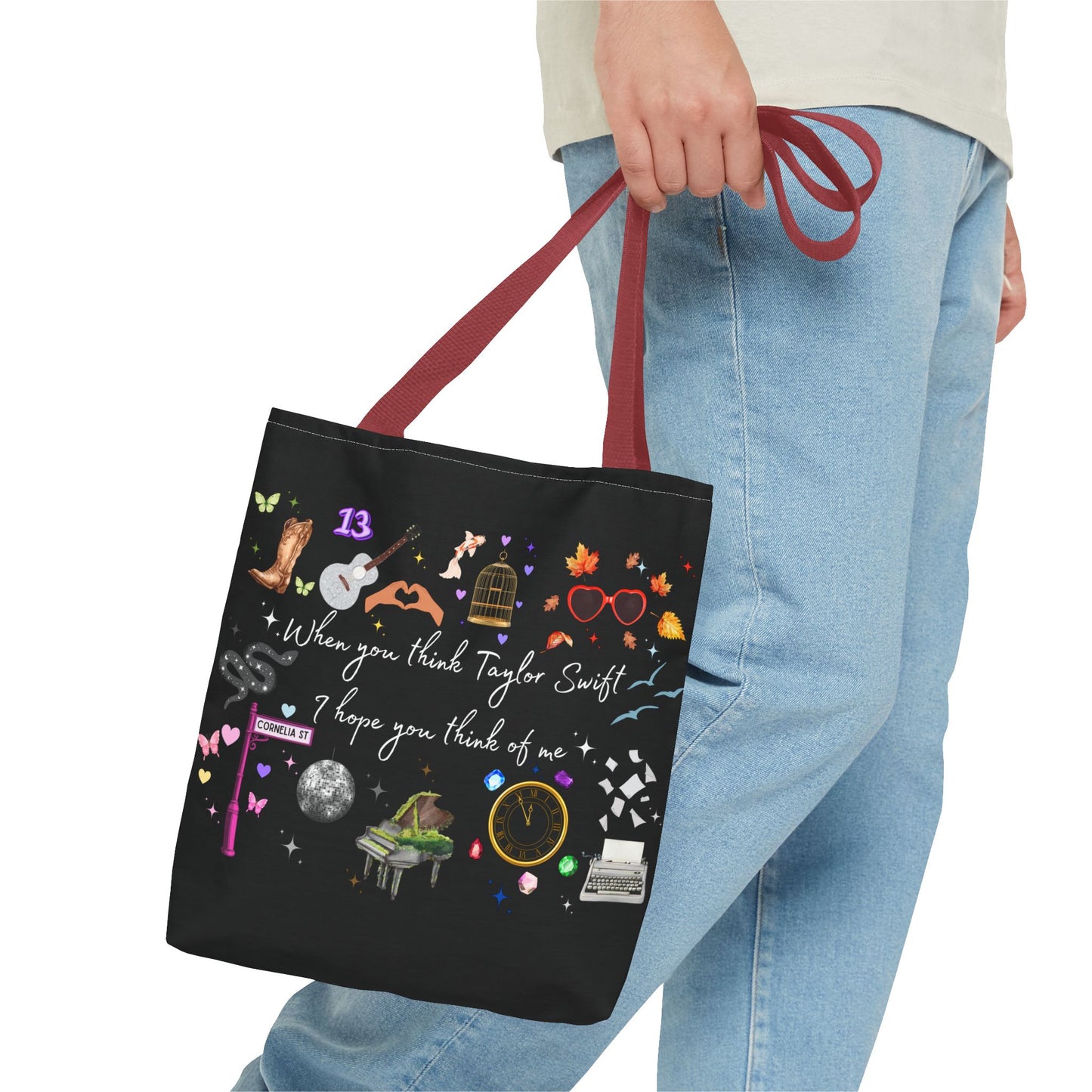 I hope you think of me Tote Bag, Music Lover Gift, Stylish Reusable Bag, Concert Accessory, Fan Merchandise