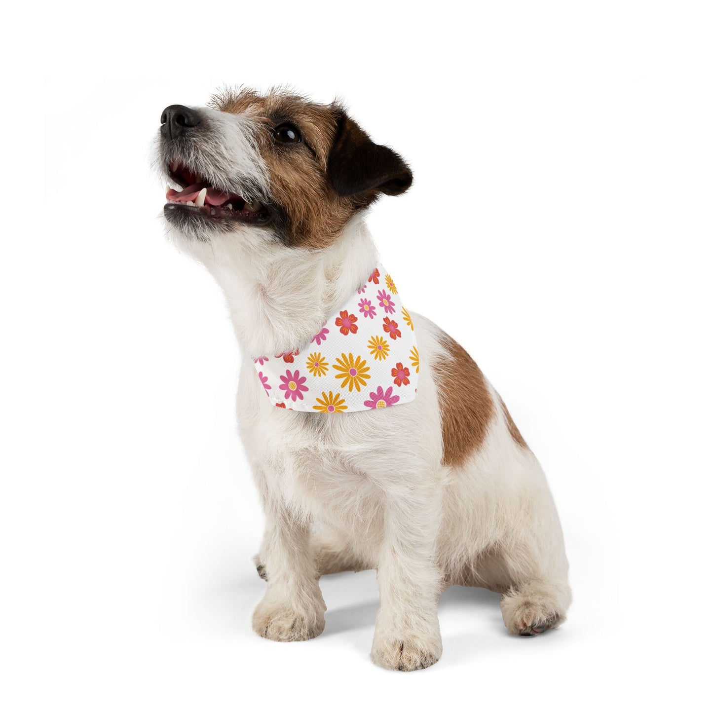Floral Pet Bandana Collar, Cute Dog Accessories, Spring Pet Fashion, Flower Pattern Dog Scarf, Pet Celebration Gear
