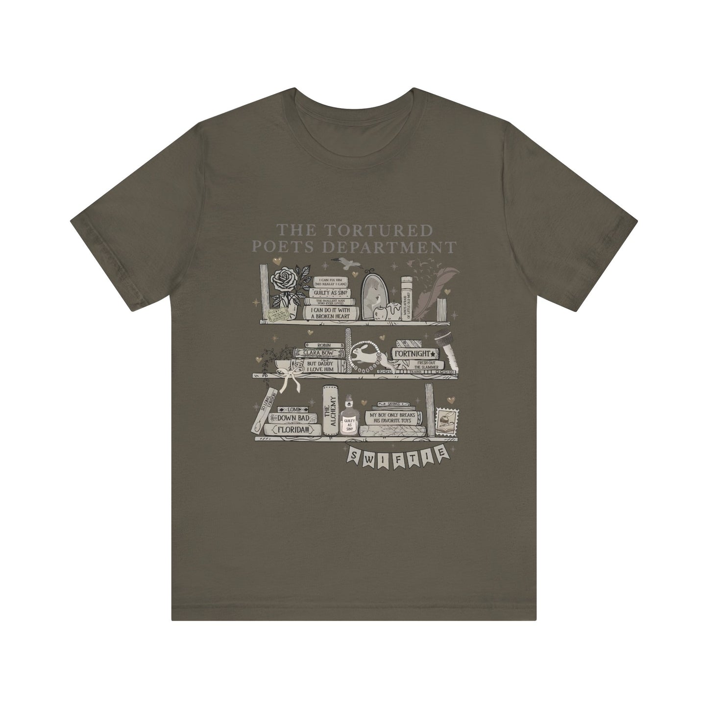 Poet's Bookshelf - Unisex Bella Canvas Jersey Short Sleeve Tee