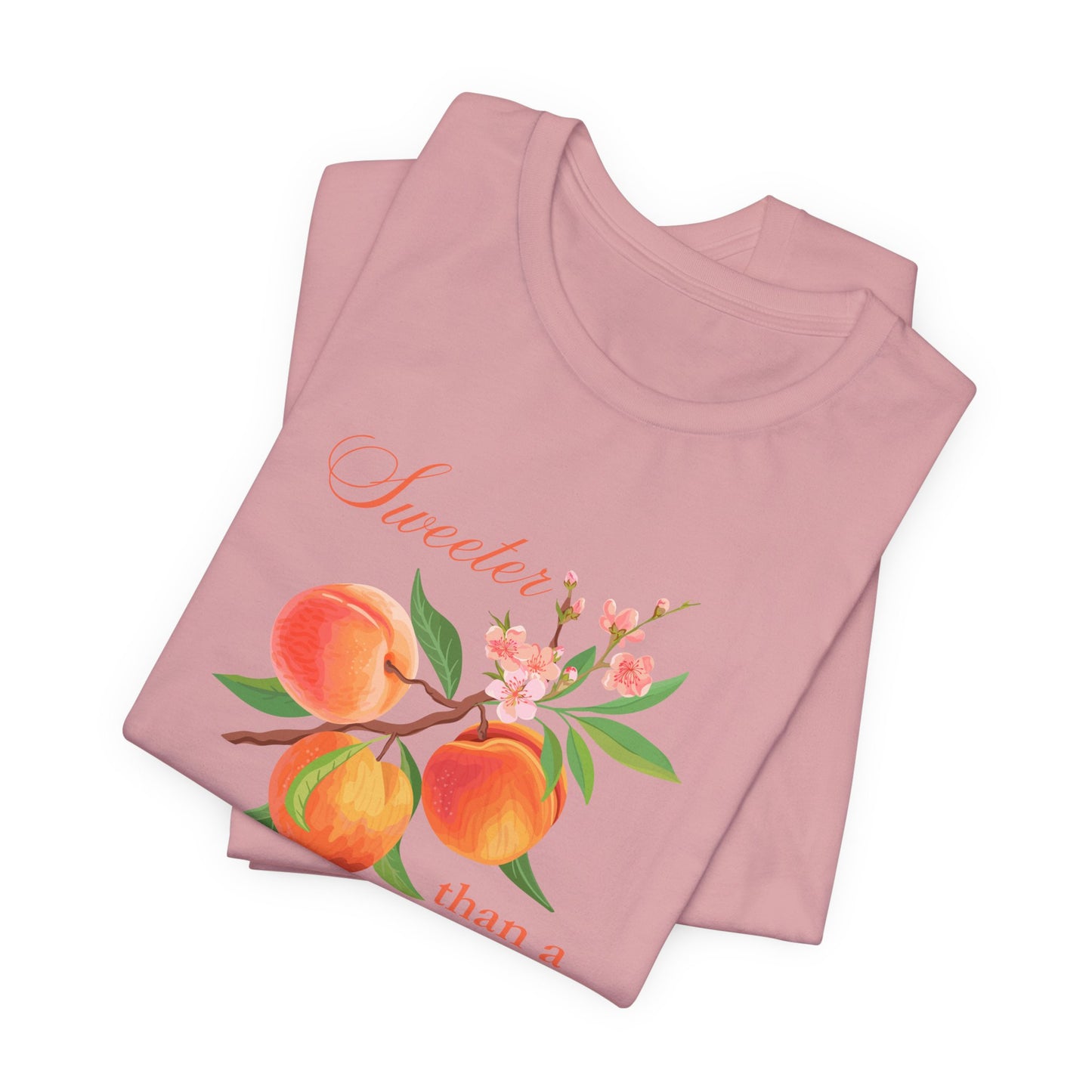 Sweeter than a Peach, Softer than a Kitten - Bella Canvas Unisex Jersey T-Shirt | Graphic Tee for Cat Lovers, Gifts for Her, Birthday Present, Casual Wear, Peach and Kitten Designs