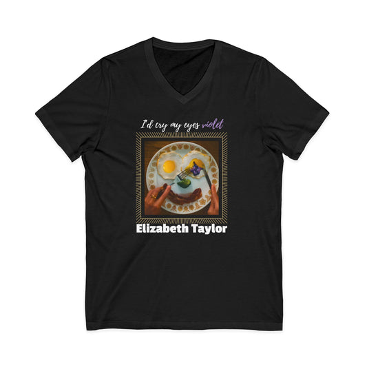 Cry my eyes violet -  Unisex V-neck Tee