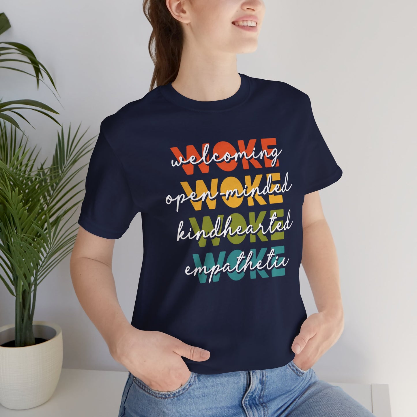 WOKE Acronym Message Tee, Woke Unisex Shirt, Kindhearted T-Shirt, Open-Minded Graphic Top, Awareness Apparel, Gift for Activists