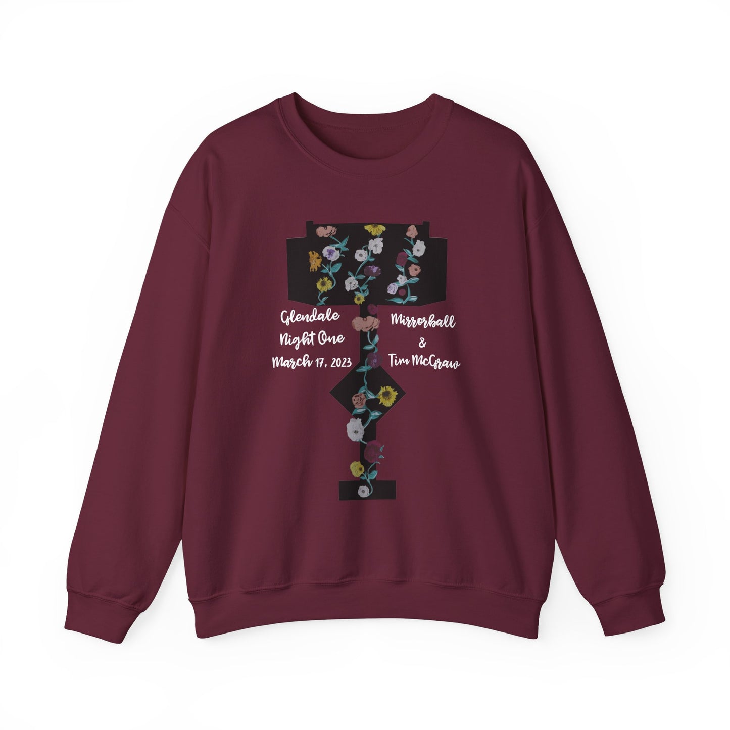 Custom Dates and Surprise Songs - Stage Flowers - Long Live - Unisex Heavy Blend™ Crewneck Sweatshirt