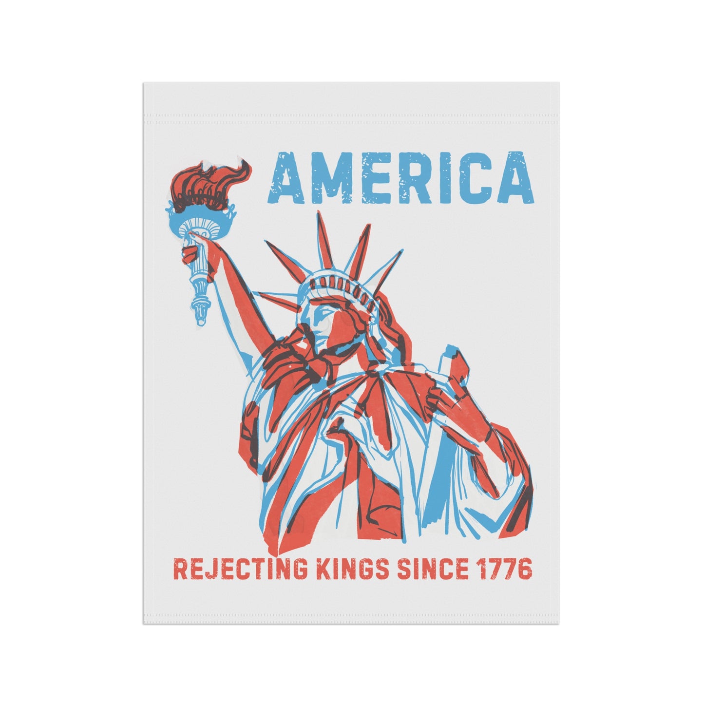Rejecting Kings Patriotic Garden Banner, Yard Decoration, Outdoor Flag, American Pride Decor, 4th of July, Home & Garden Ornament