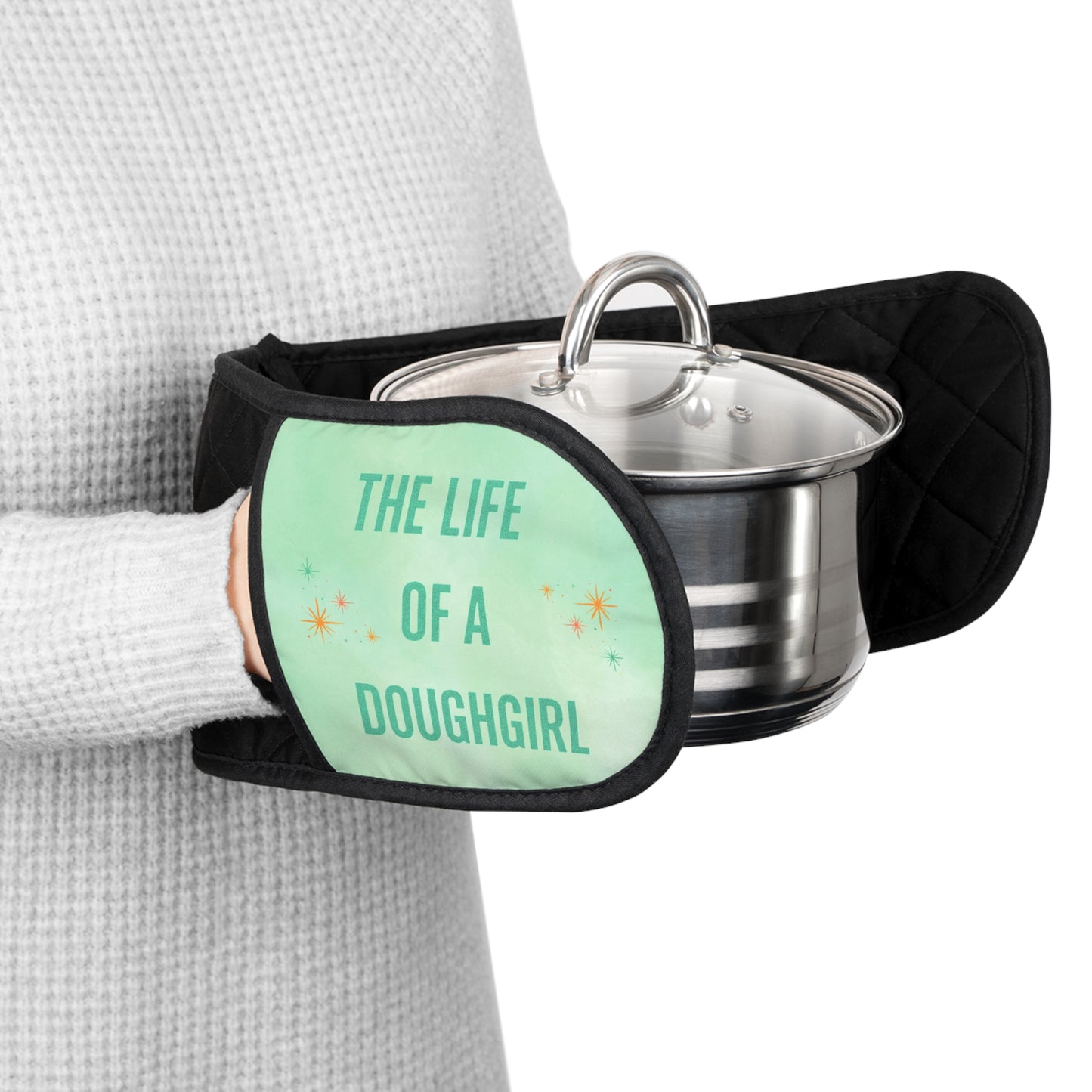 Life of a Doughgirl Oven Mitts for Baking Lovers, Kitchen Gift, Dough Girl Theme, Cooking Accessory, Housewarming Present, Fun Kitchen Decor