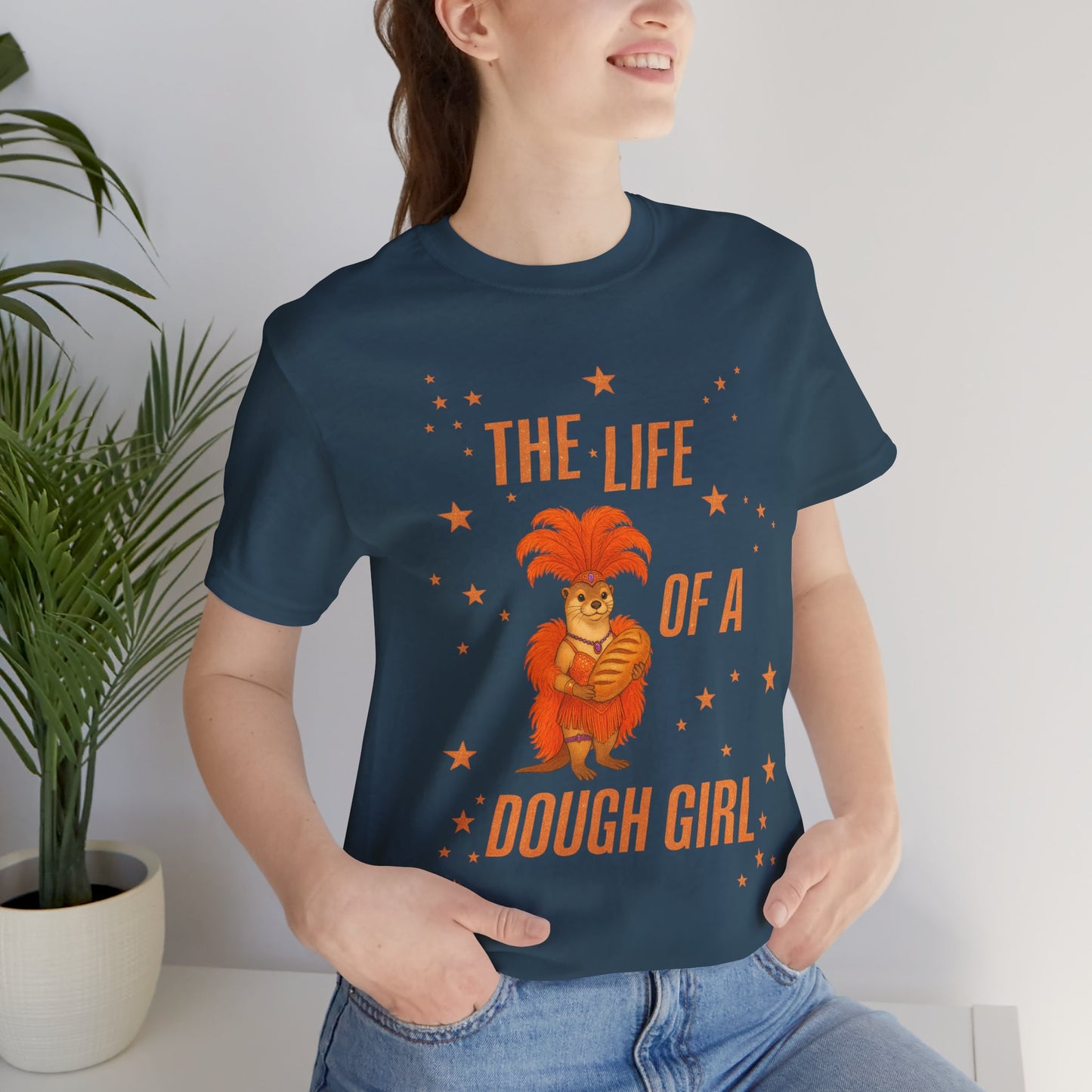 The Life of a Dough Girl Otter Tee, Perfect for Baking Enthusiasts, Cute Cooking Gifts for Her, Summer Casual Wear, Dough Girl Design