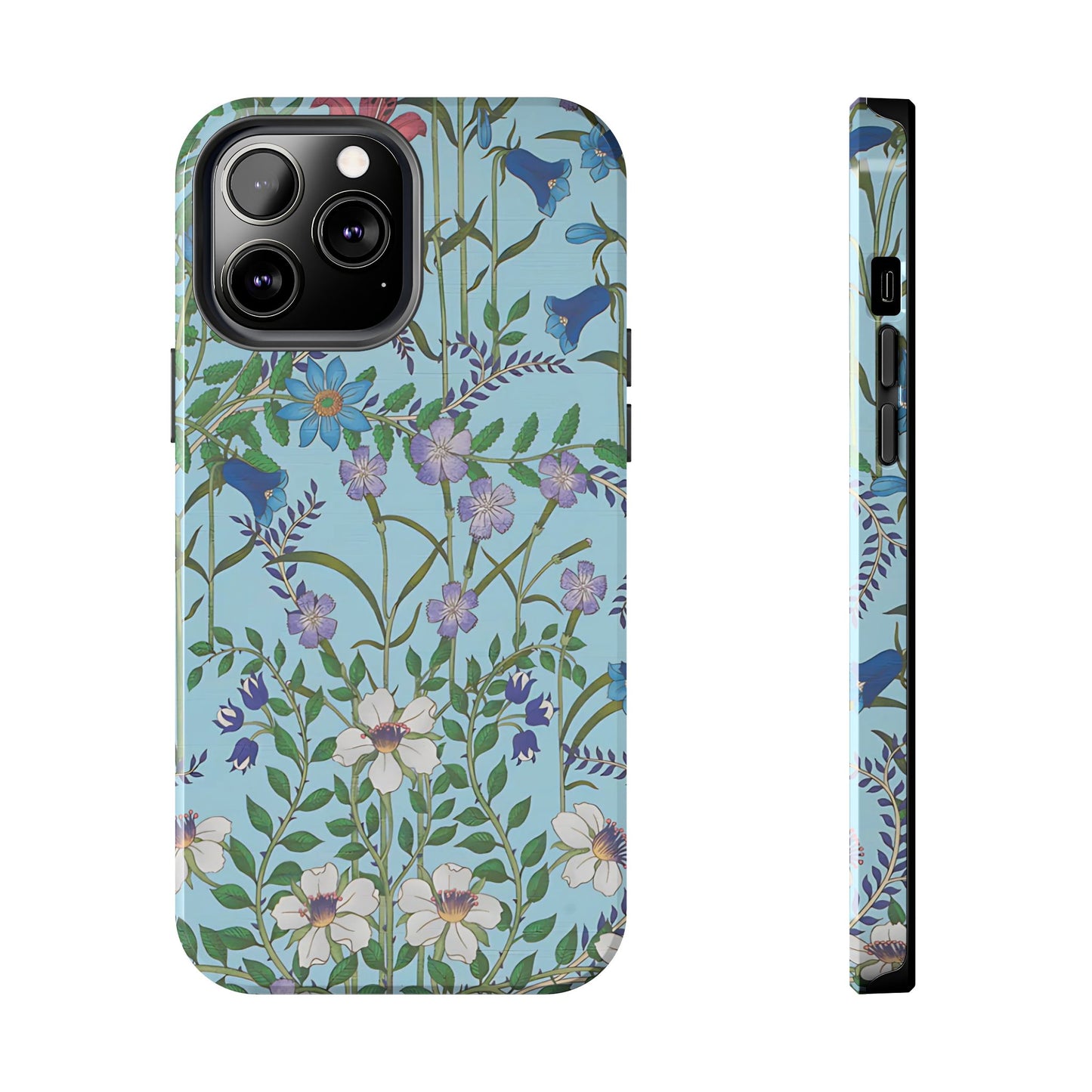 Vibrant Floral Tough Phone Case "Flora Blue"- Durable Protection for Your Device
