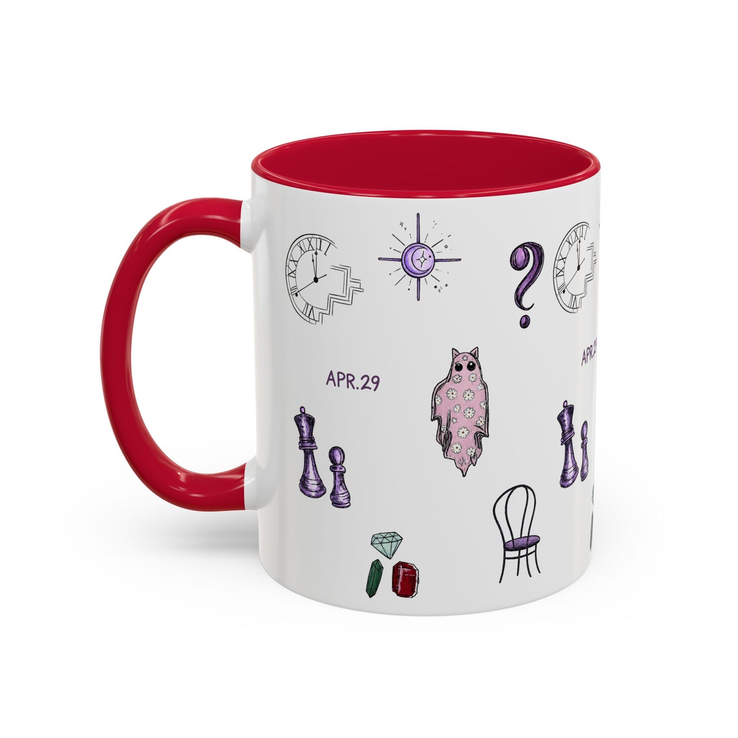 Midnights Icons Coffee Mug — Cute Illustrated Symbol Collage (11oz)