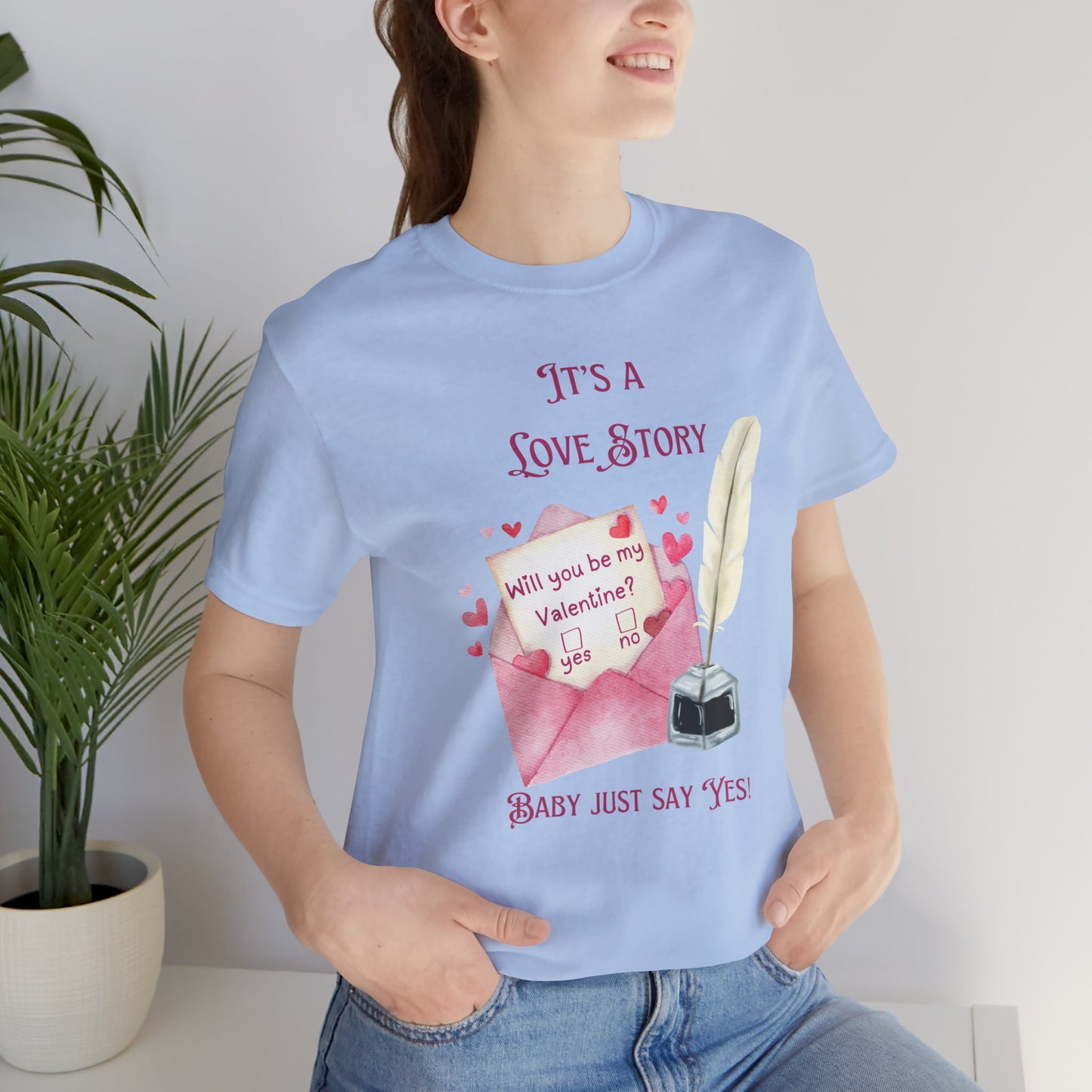 Love Story Valentine - Unisex Jersey Short Sleeve Tee