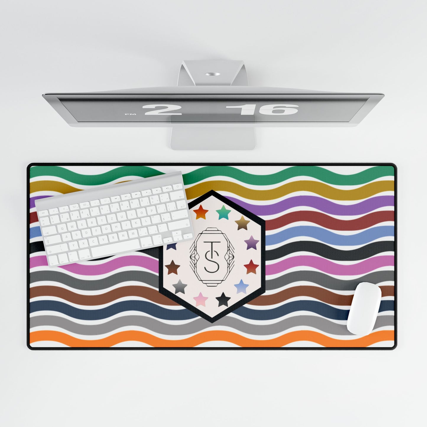Taypendence Day Wave Desk Mat - Stylish & Functional Office Accessory