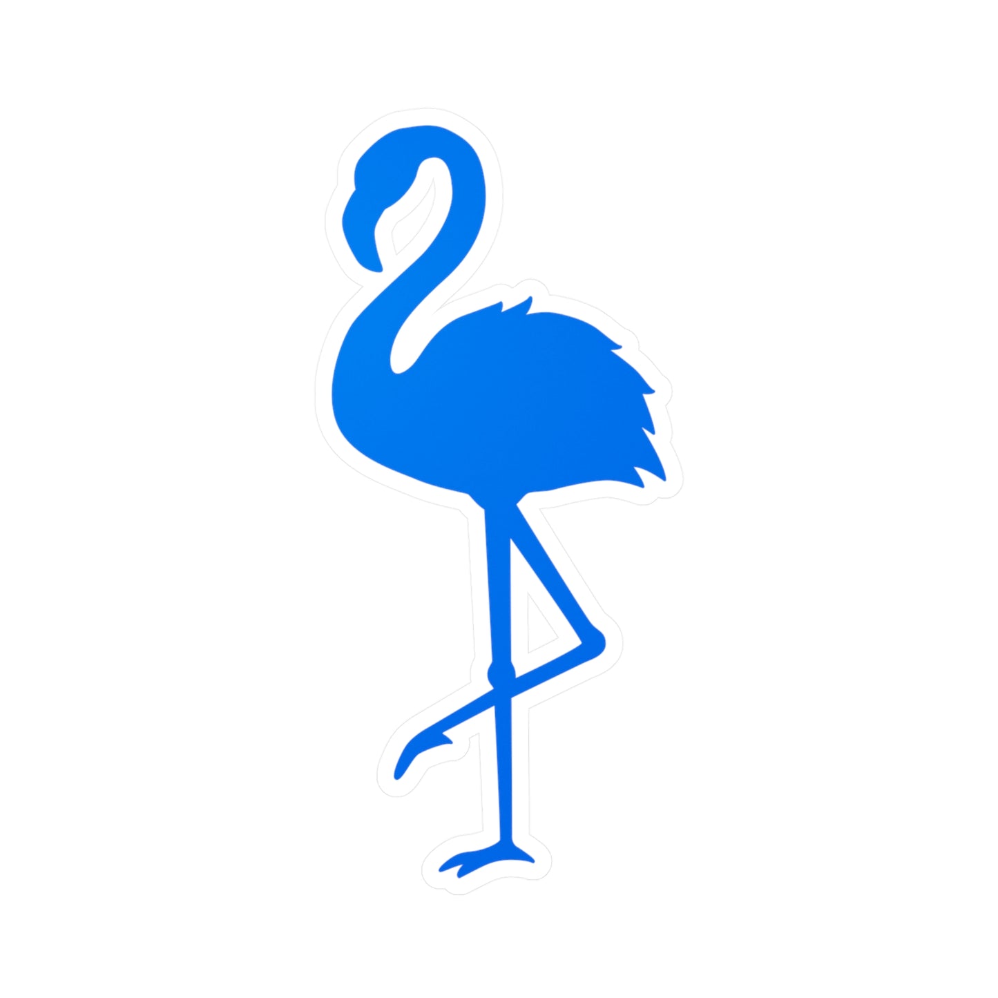 blue flamingo - kamala harris - discreet support - Vinyl Decal Sticker - water and UV resistant