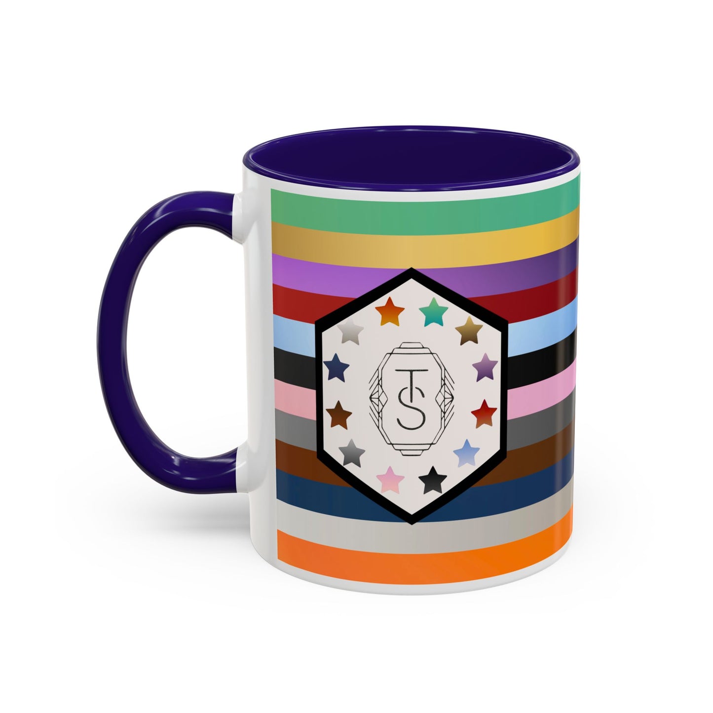 TAYpendence Day - Colorful Striped Coffee Mugs - Unique Gift for Coffee Lovers, Colorful Cups, Rainbow Mugs, Personalized Drinkware, Gift for Her