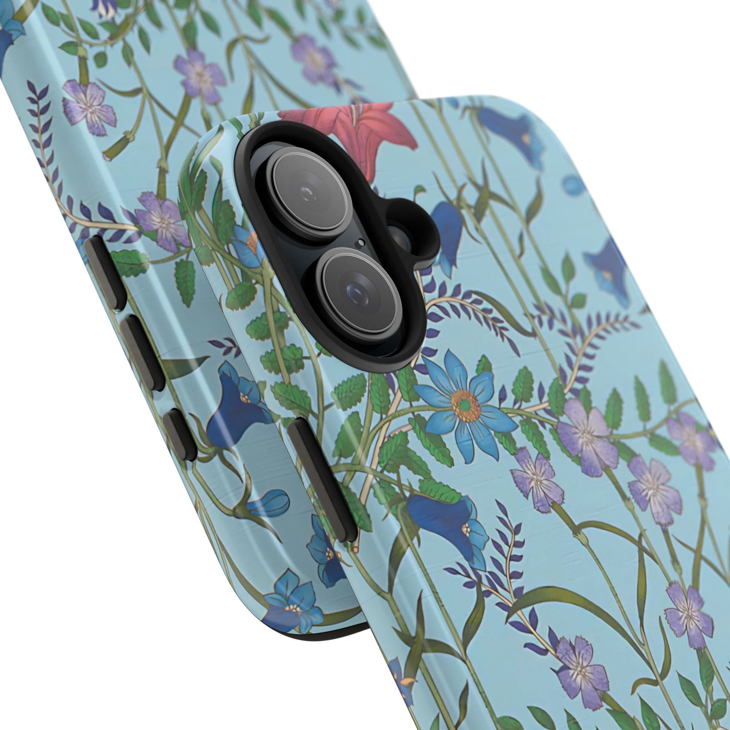 Vibrant Floral Tough Phone Case "Flora Blue"- Durable Protection for Your Device
