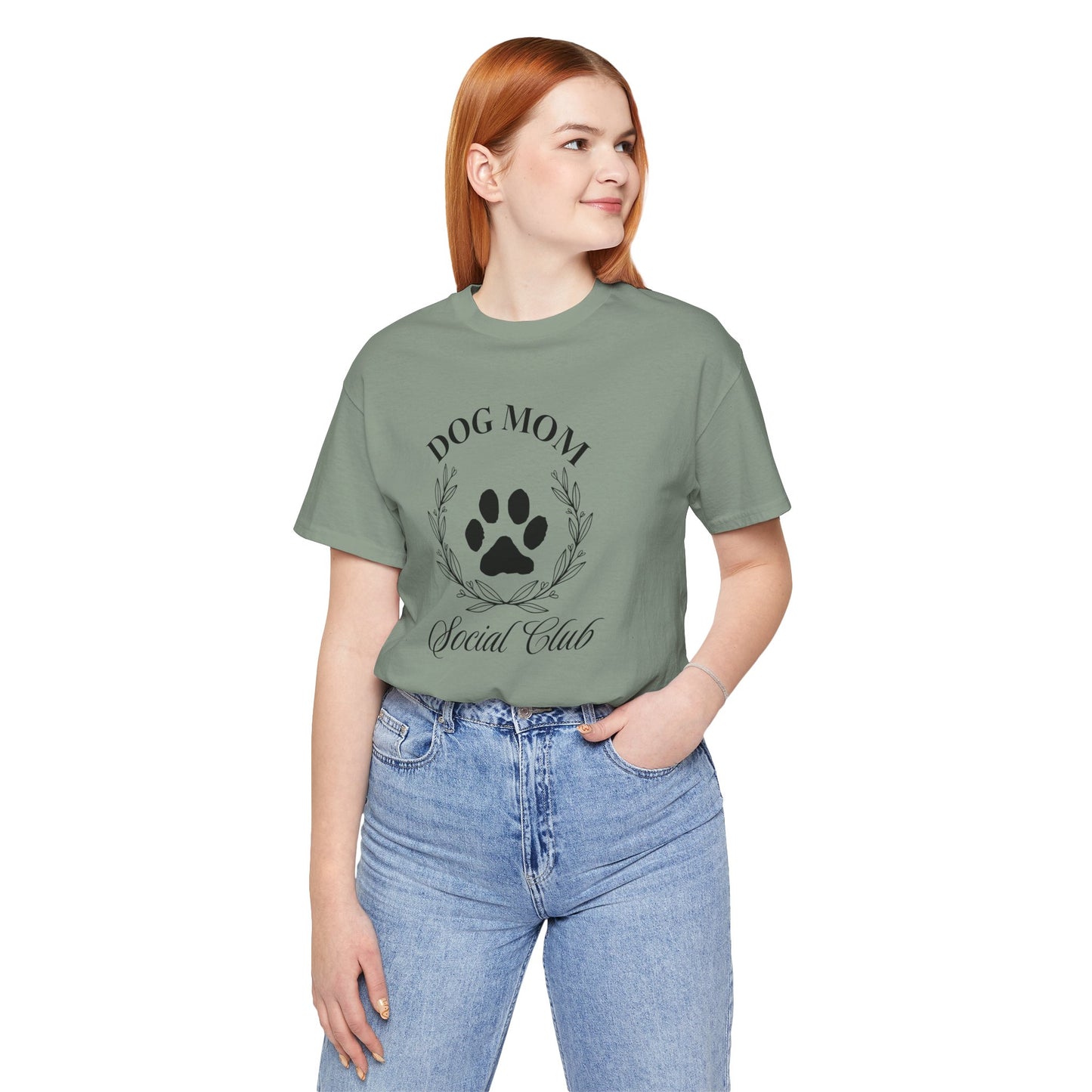 Dog Mom Social Club Tee, Comfortable Unisex Short Sleeve Shirt, Perfect Gift for Dog Lovers, Pet Owner Apparel, Casual Everyday Wear