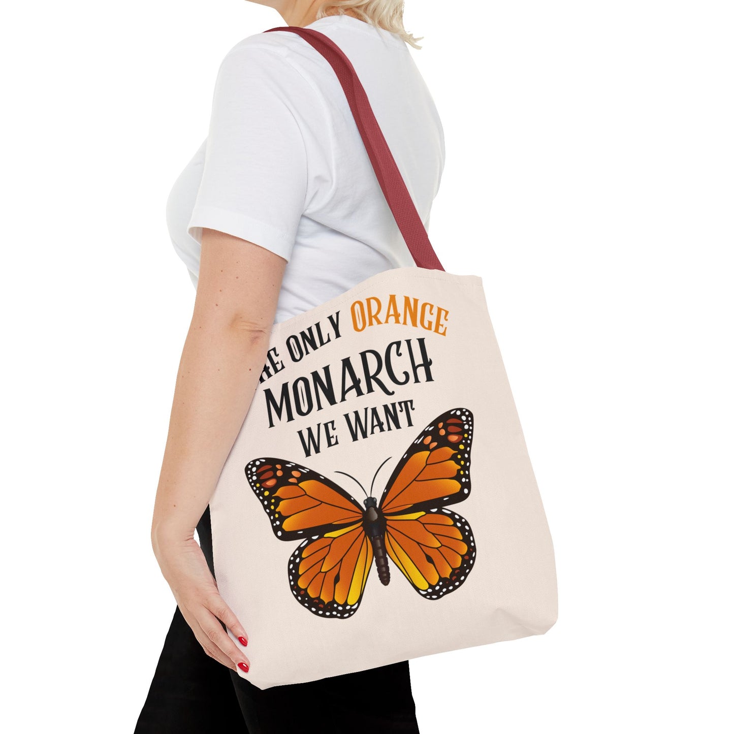 The Only Orange Monarch We Want Tote Bag - Perfect for Nature Lovers, Eco-Friendly Chic, Gift for Activists, Summer Outing, Stylish Carryall