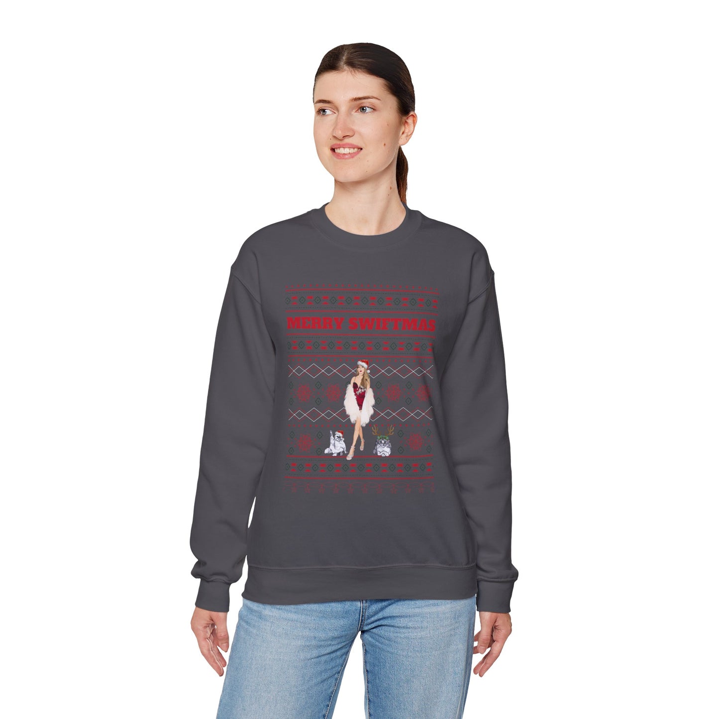 Ugly Swiftmas Sweater - Unisex Heavy Blend™ Crewneck Sweatshirt