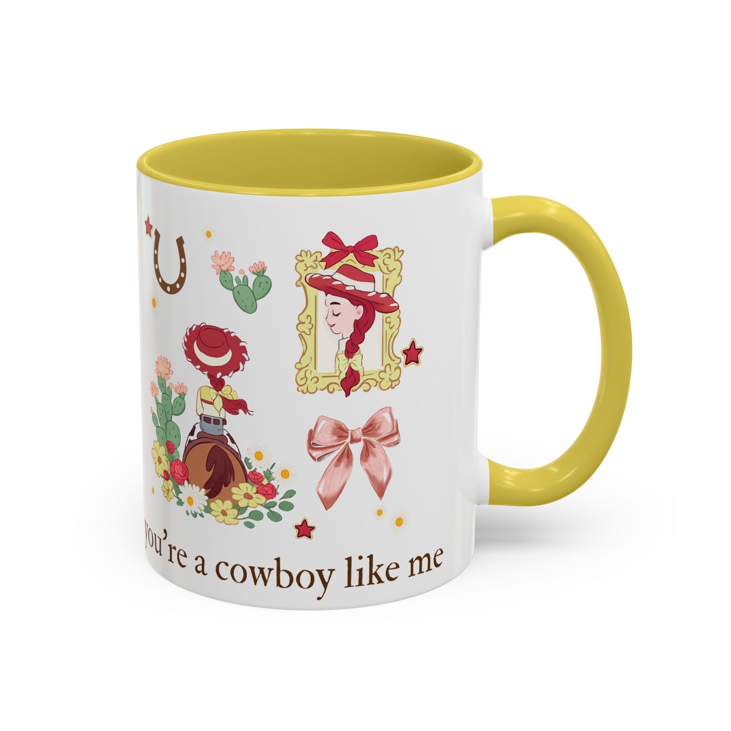 Cowgirl Cowboy Mug – "You're a Cowboy Like Me" Colorful 11oz Ceramic Coffee Cup
