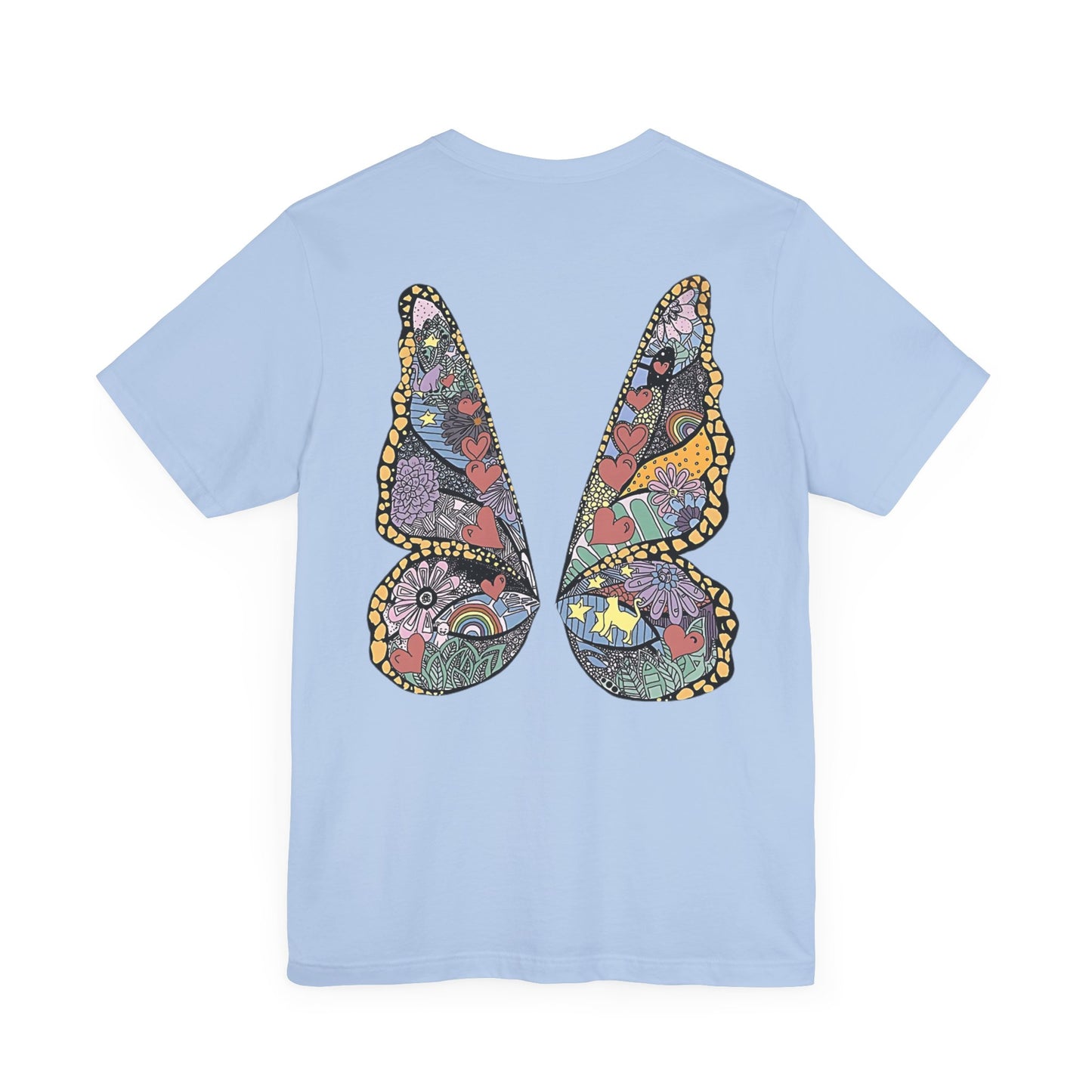 ME! butterfly wings front and back - Unisex Jersey Short Sleeve Tee