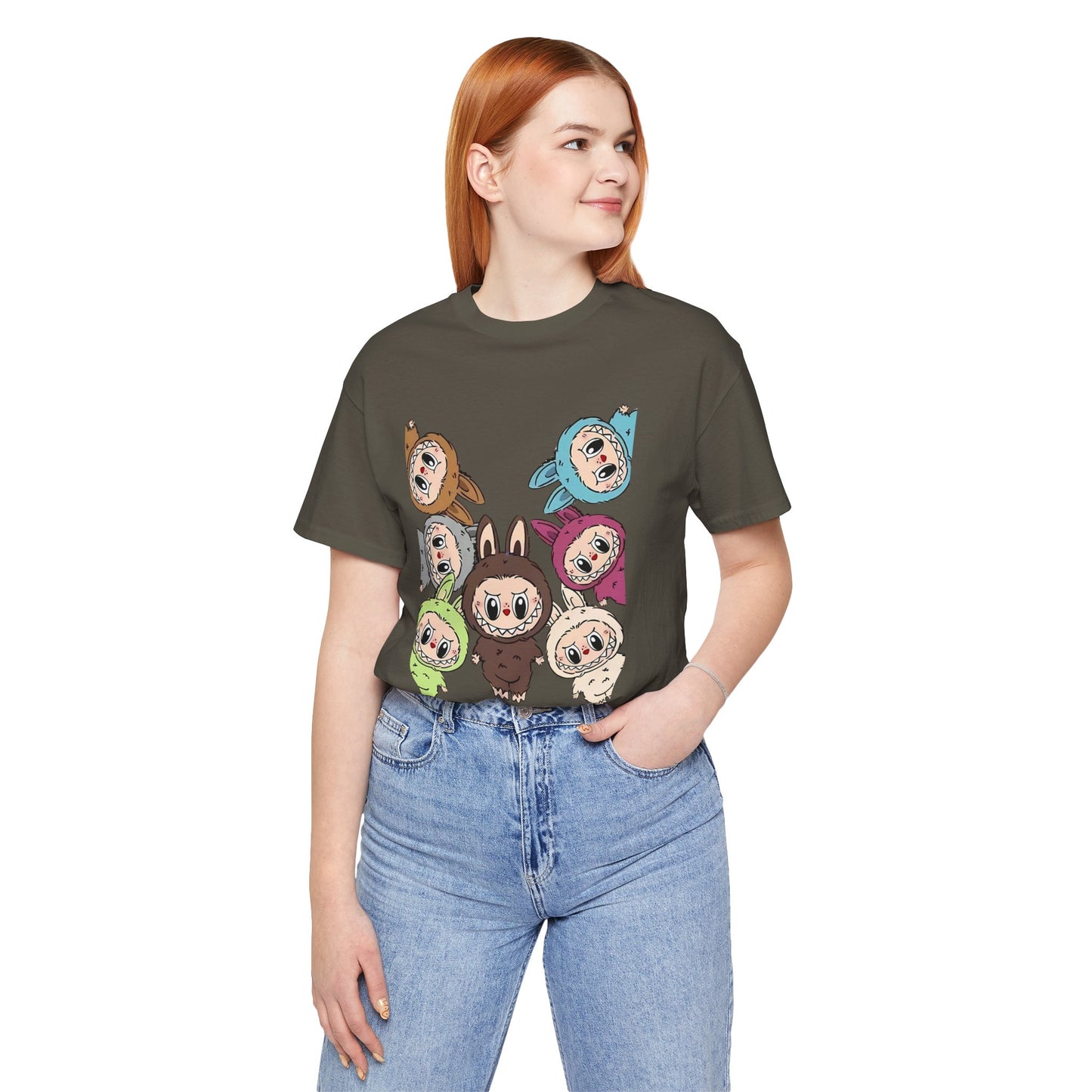 Cute Character Tee, Unisex Graphic T-Shirt, Fun Casual Wear, Trendy Tee, Playful Everyday Outfit
