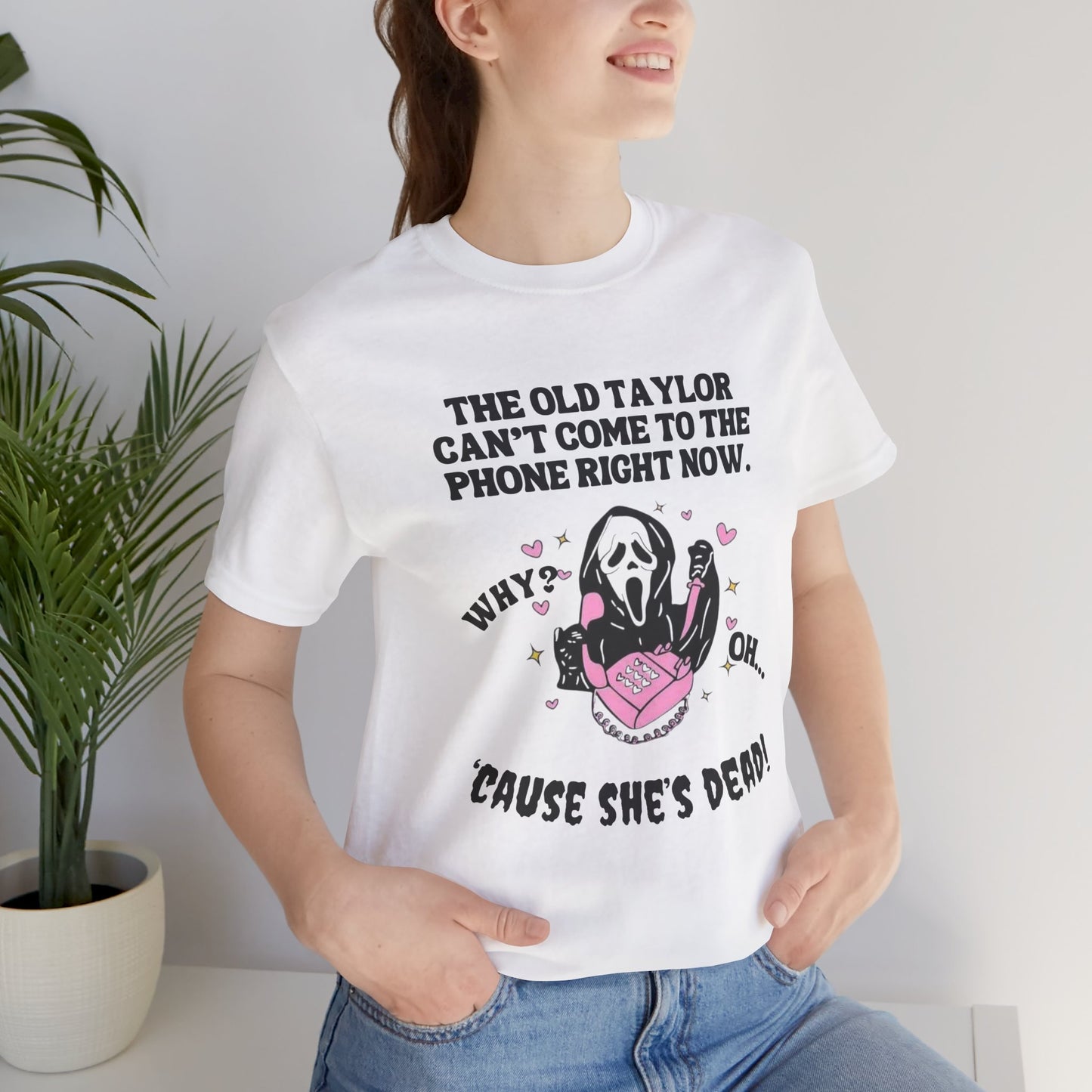 Swiftie Halloween Ghost Face - Unisex Jersey Short Sleeve Tee