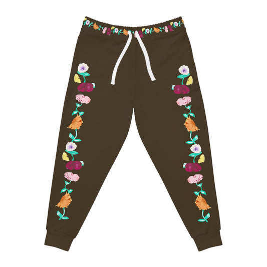Acoustic Piano Floral Side-Stripe Unisex Joggers