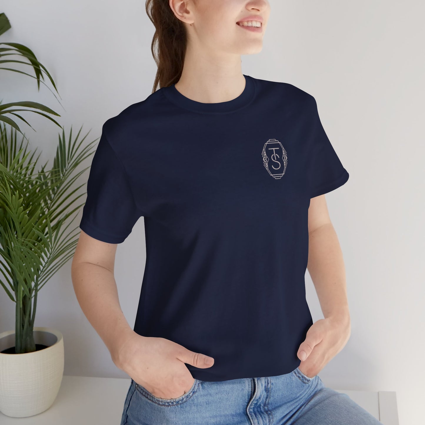 Minimalist Chest Initials Crest Tee