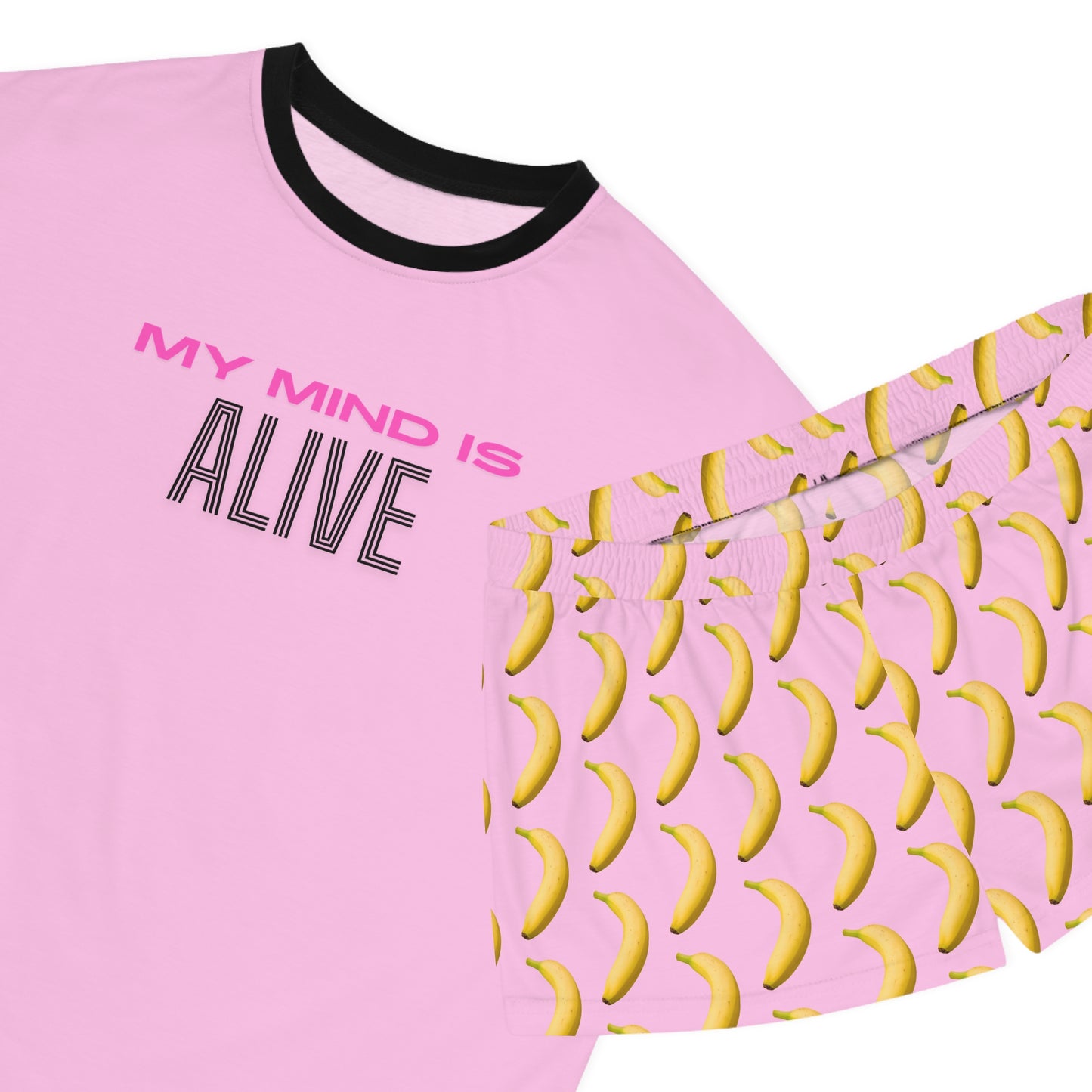 My mind is alive banana - Women's Short Pajama Set (AOP)