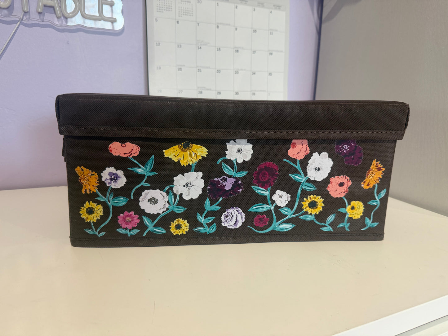 Acoustic Piano Floral CD Storage Case